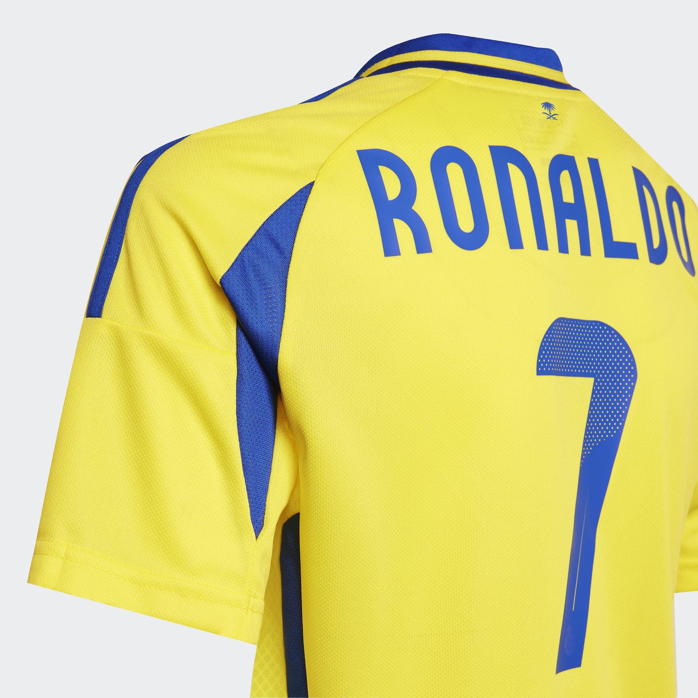 Kids Al Nassr FC 24/25 Ronaldo Home Jersey, Yellow, A901_ONE, large image number 10