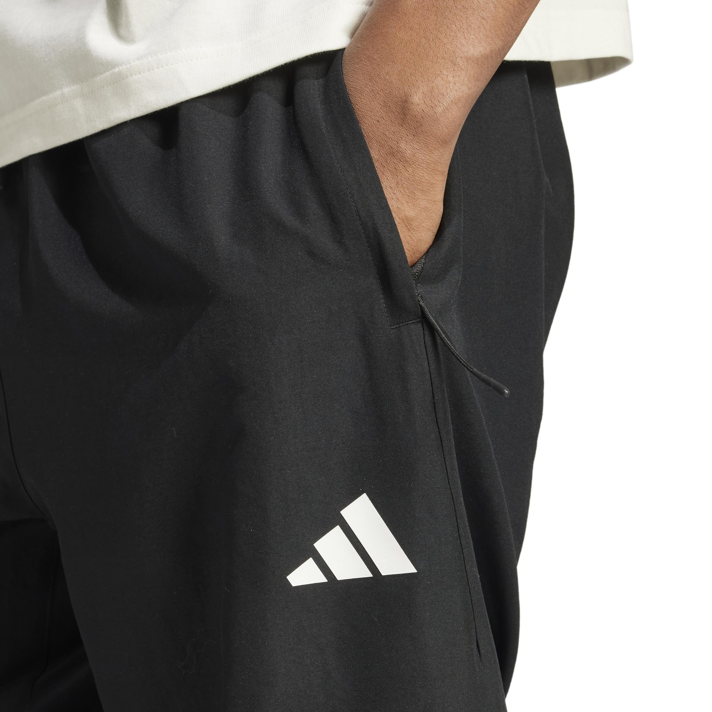 Bloom Sky Print Woven Tracksuit Bottoms, Black, , large image number 4