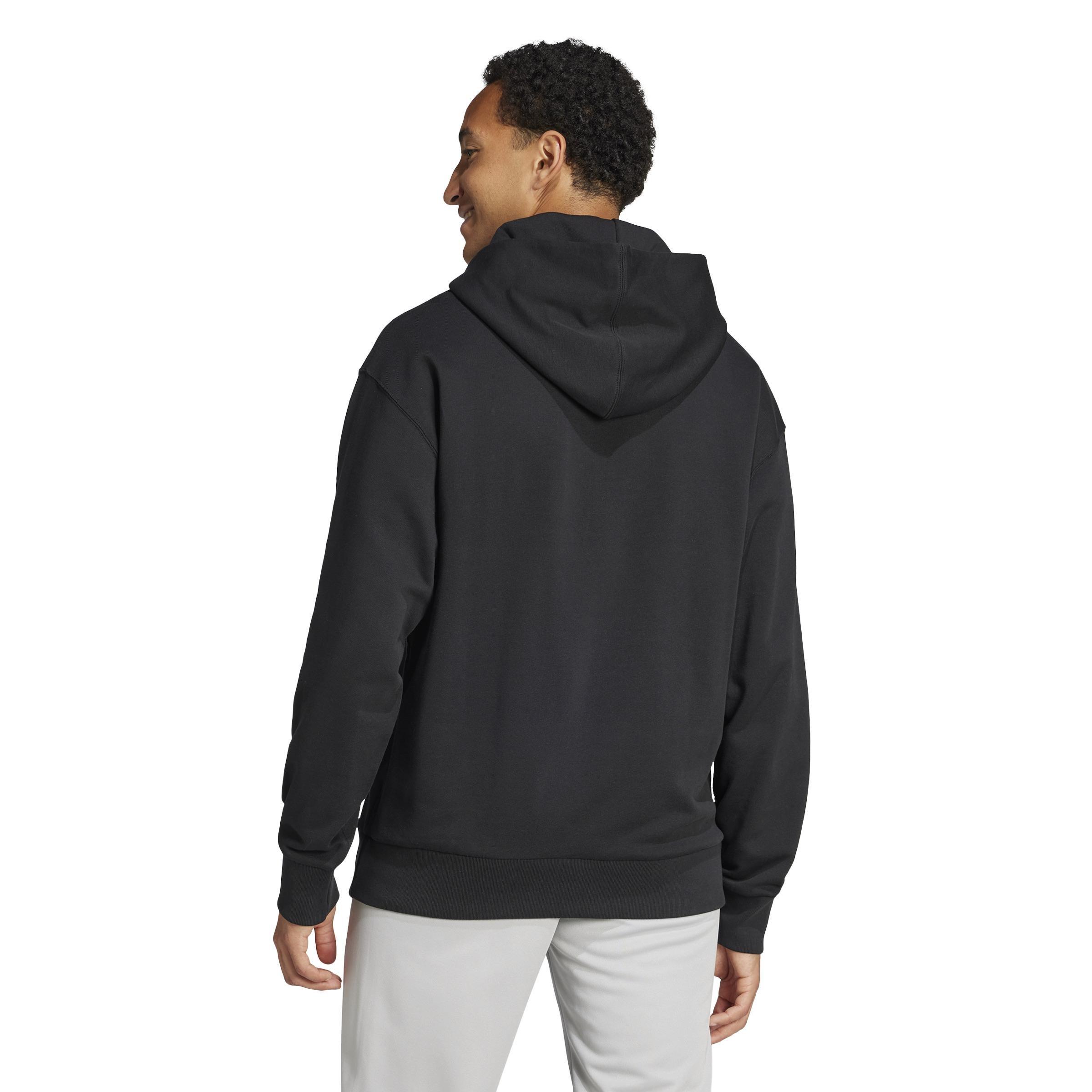 Unisex Bloom Sky Print French Terry Hoodie, Black, A901_ONE, large image number 3