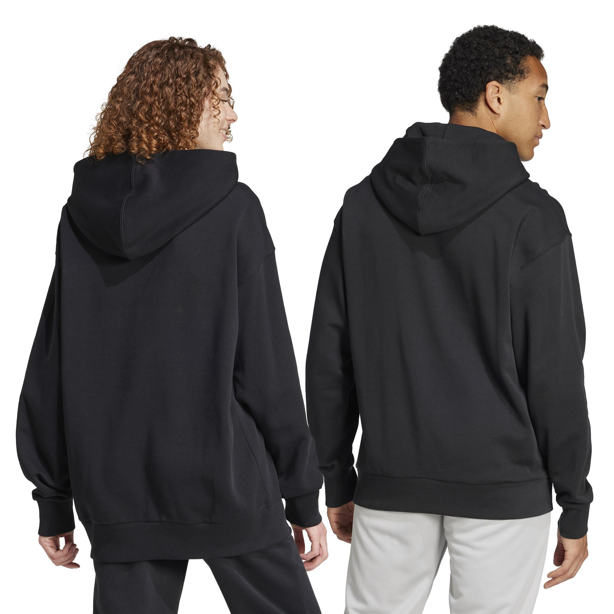 Unisex Bloom Sky Print French Terry Hoodie, Black, A901_ONE, large image number 4