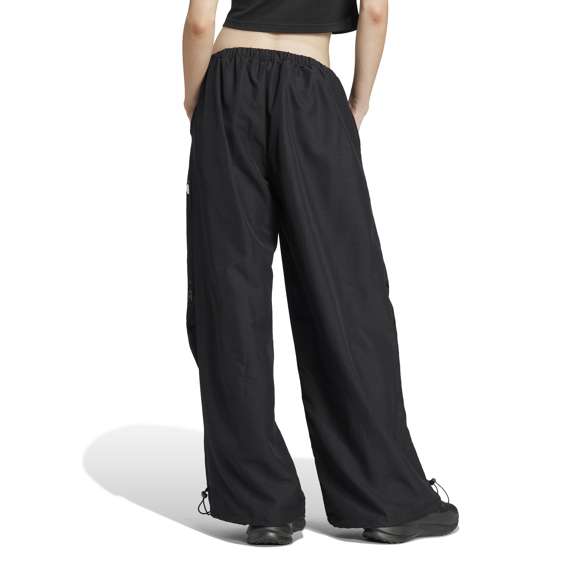 Bloom Sky Print Woven Parachute Tracksuit Bottoms, Black, A901_ONE, large image number 2