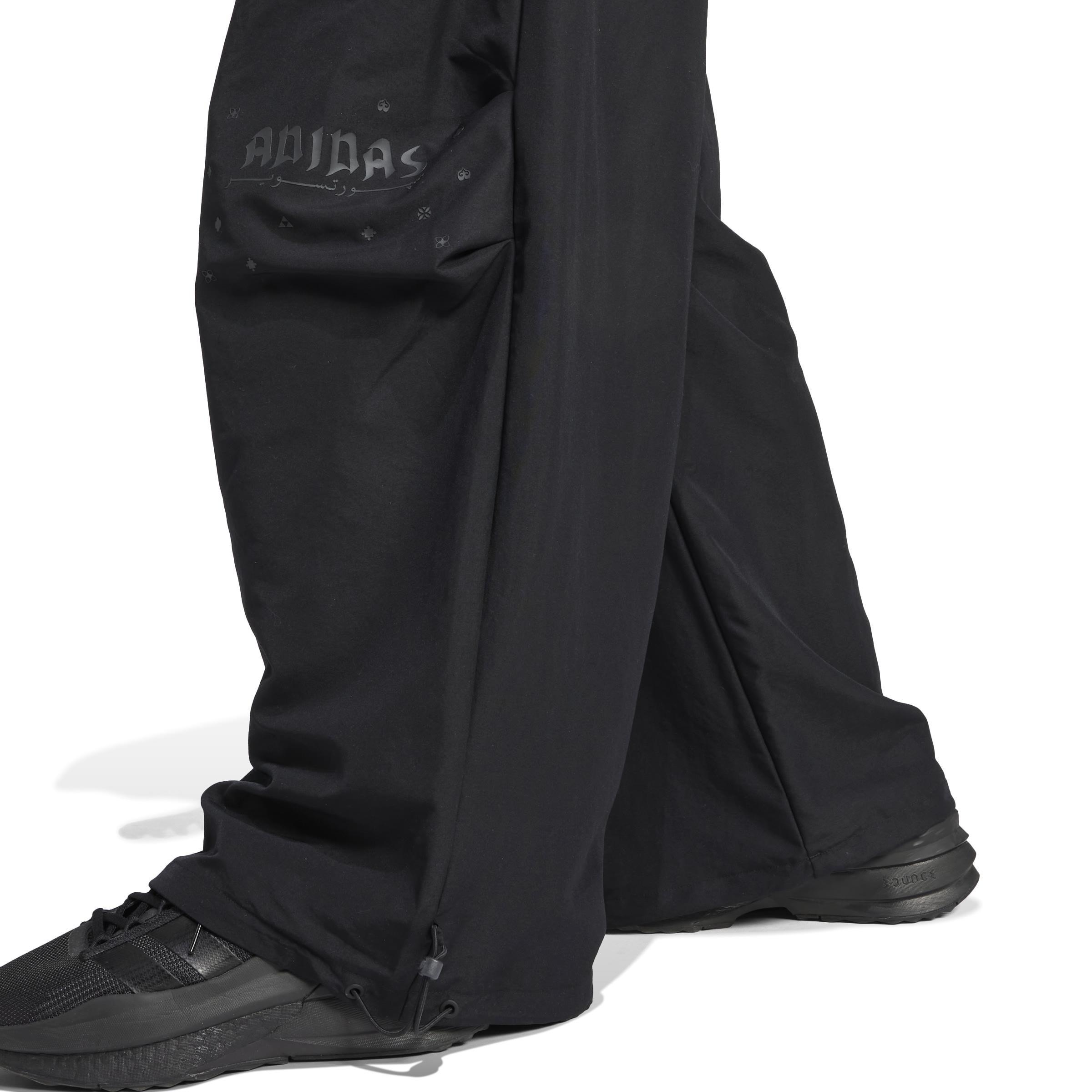 Bloom Sky Print Woven Parachute Tracksuit Bottoms, Black, A901_ONE, large image number 4