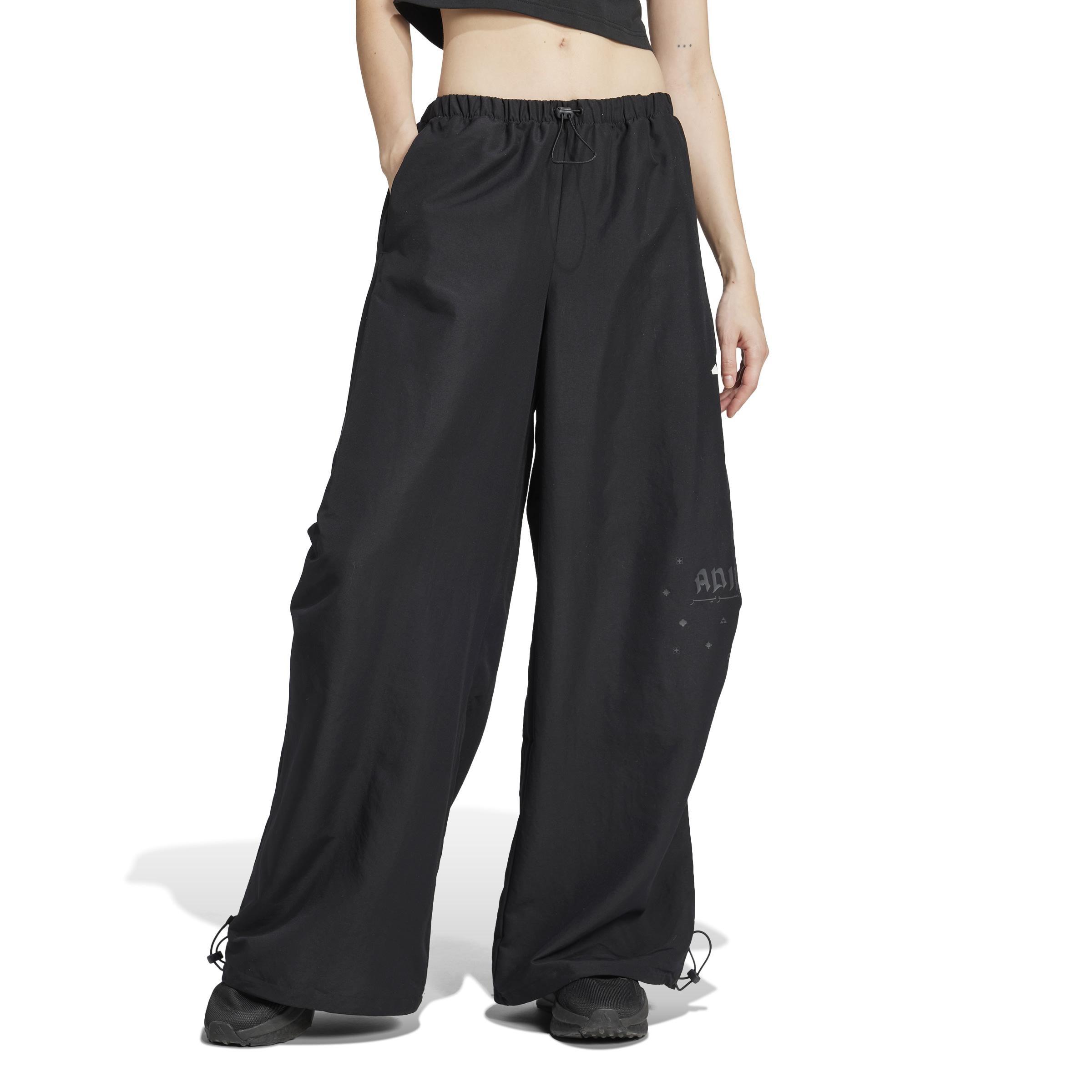 Bloom Sky Print Woven Parachute Tracksuit Bottoms, Black, A901_ONE, large image number 8