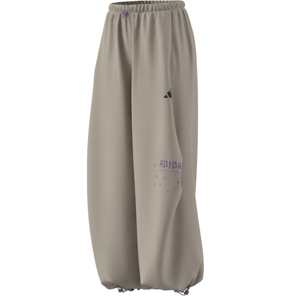 Bloom Sky Print Woven Parachute Tracksuit Bottoms, Beige, , large image number 8