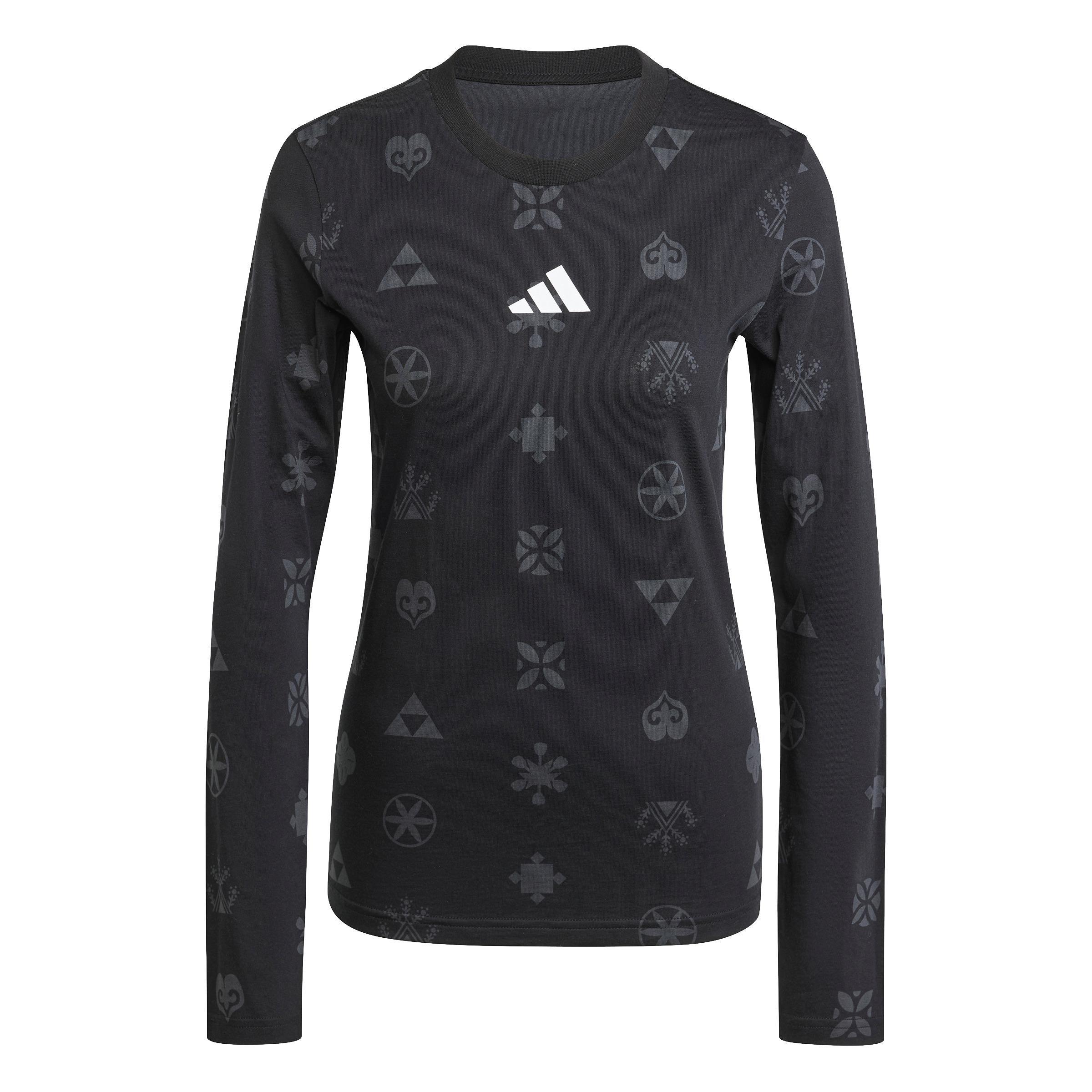 Bloom Sky Print Long Sleeve Long-Sleeve Top, Black, A901_ONE, large image number 2