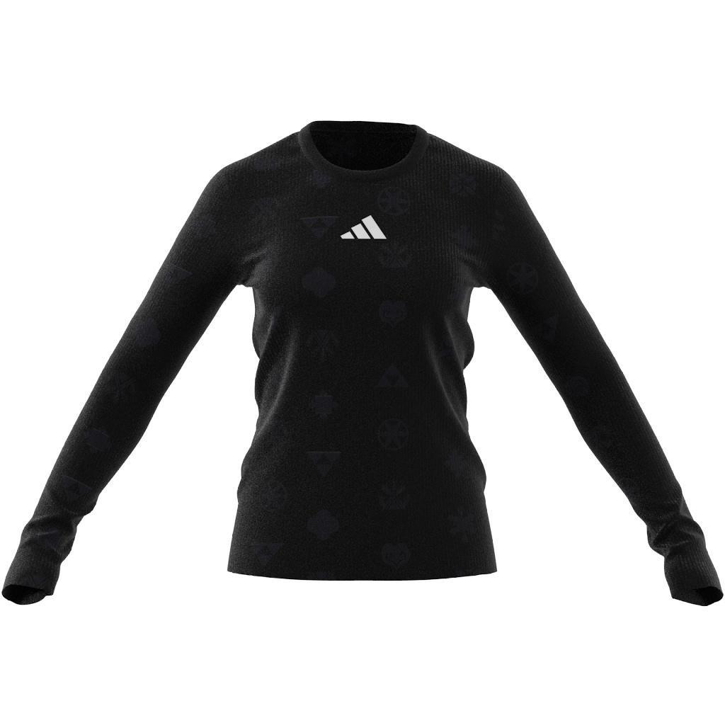 Bloom Sky Print Long Sleeve Long-Sleeve Top, Black, A901_ONE, large image number 9