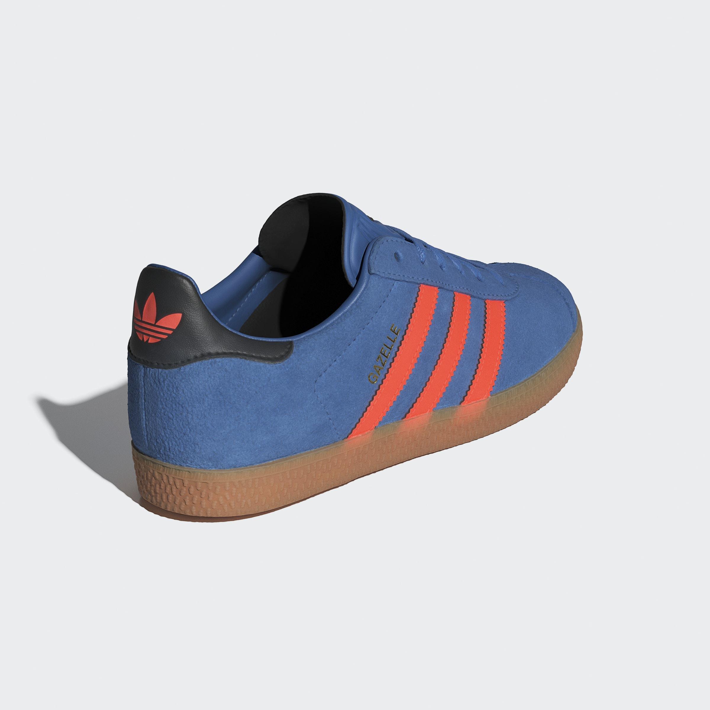 Kids Unisex Gazelle Shoes, Blue, A901_ONE, large image number 3