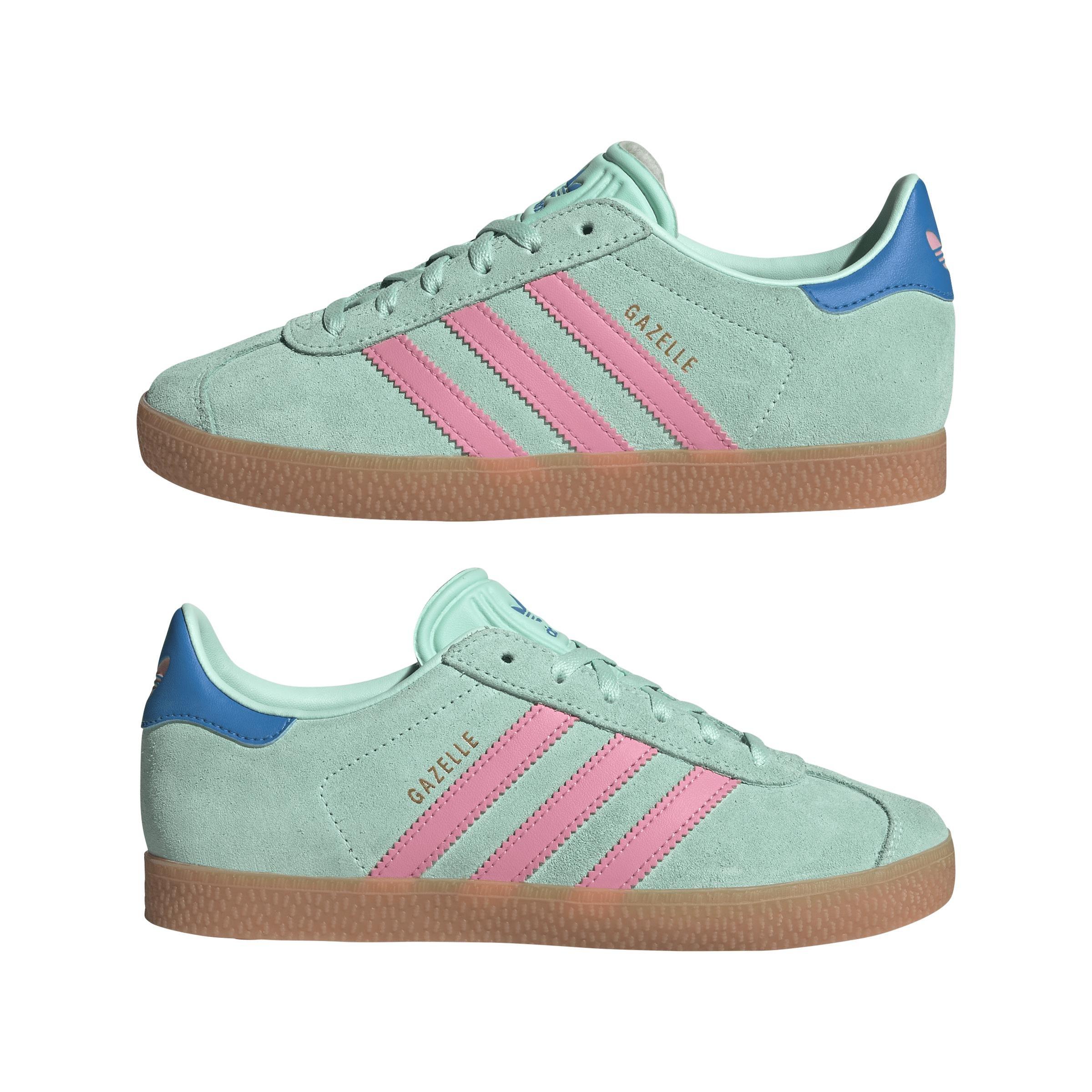Kids Unisex Gazelle Shoes, Green, A901_ONE, large image number 12