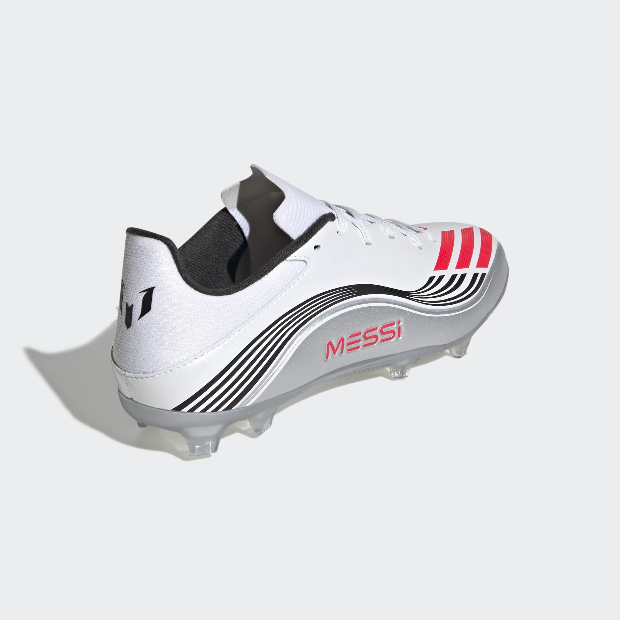 Unisex F50 Messi League Firm/Multi-Ground Boots, White, A901_ONE, large image number 3