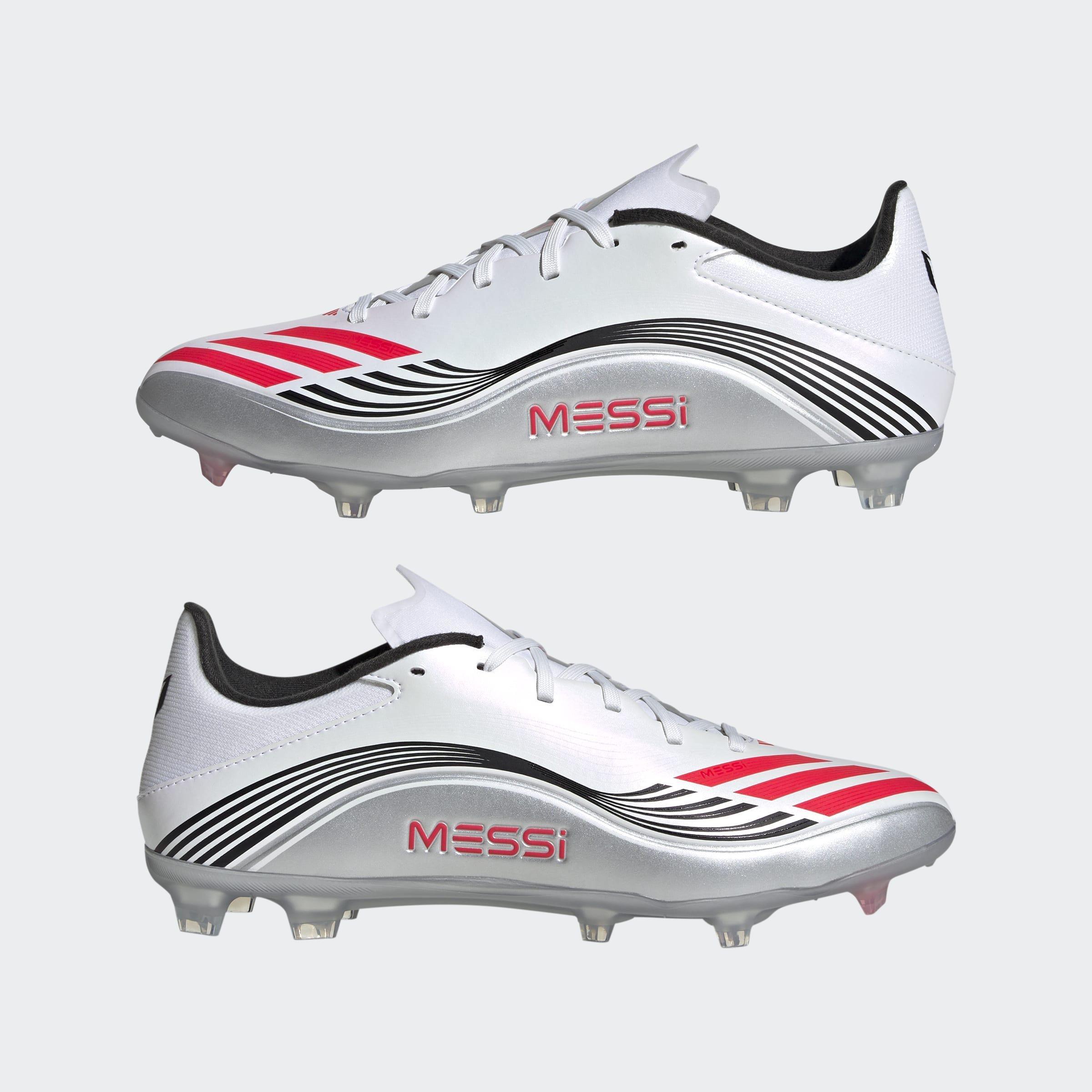 Unisex F50 Messi League Firm/Multi-Ground Boots, White, A901_ONE, large image number 8