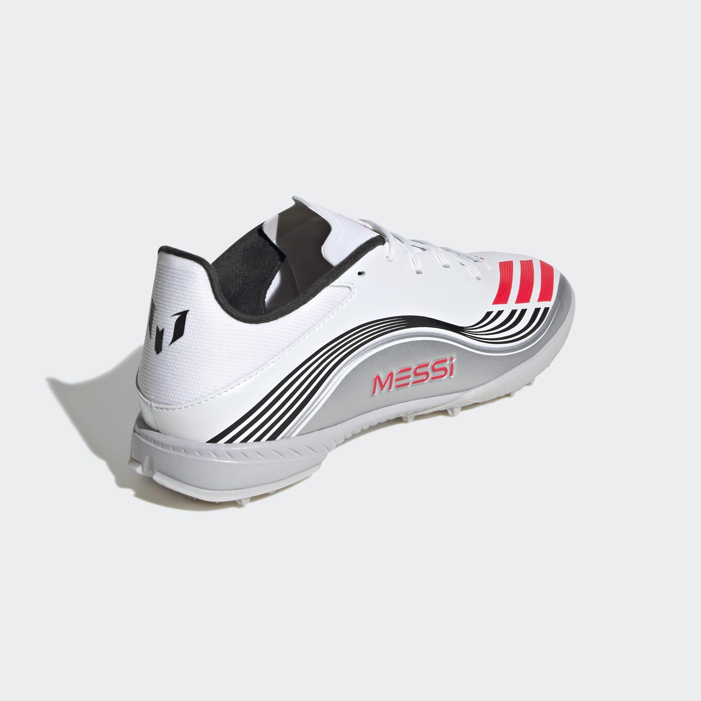 Unisex F50 Messi League Turf Boots, White, A901_ONE, large image number 3