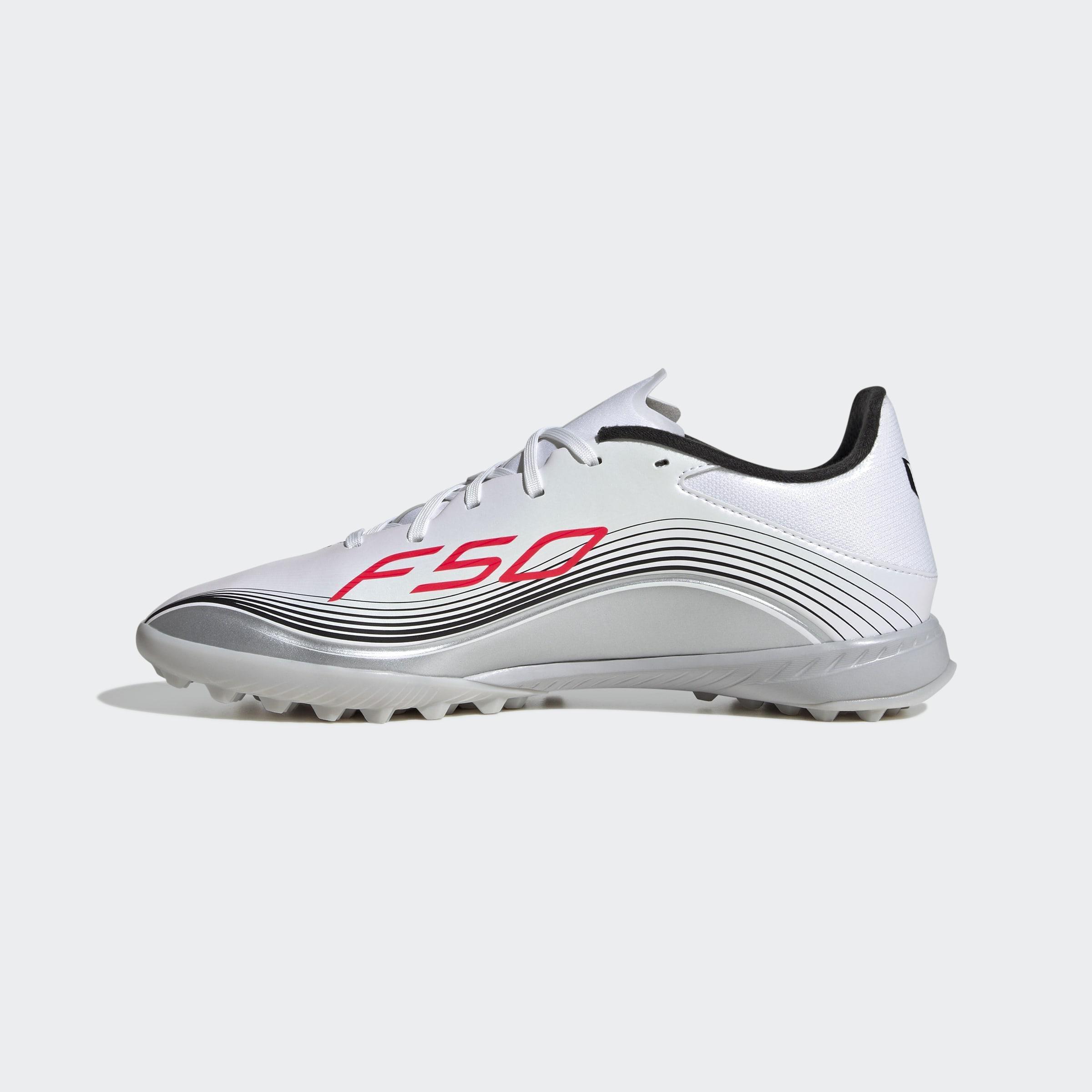 Unisex F50 Messi League Turf Boots, White, A901_ONE, large image number 6