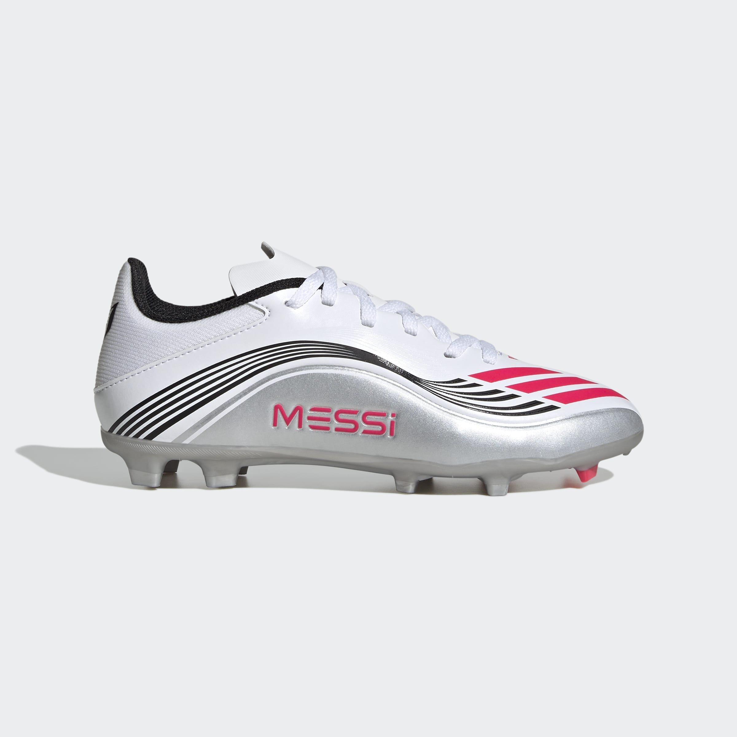 Kids Unisex F50 Messi League Firm/Multi-Ground Boots, White
