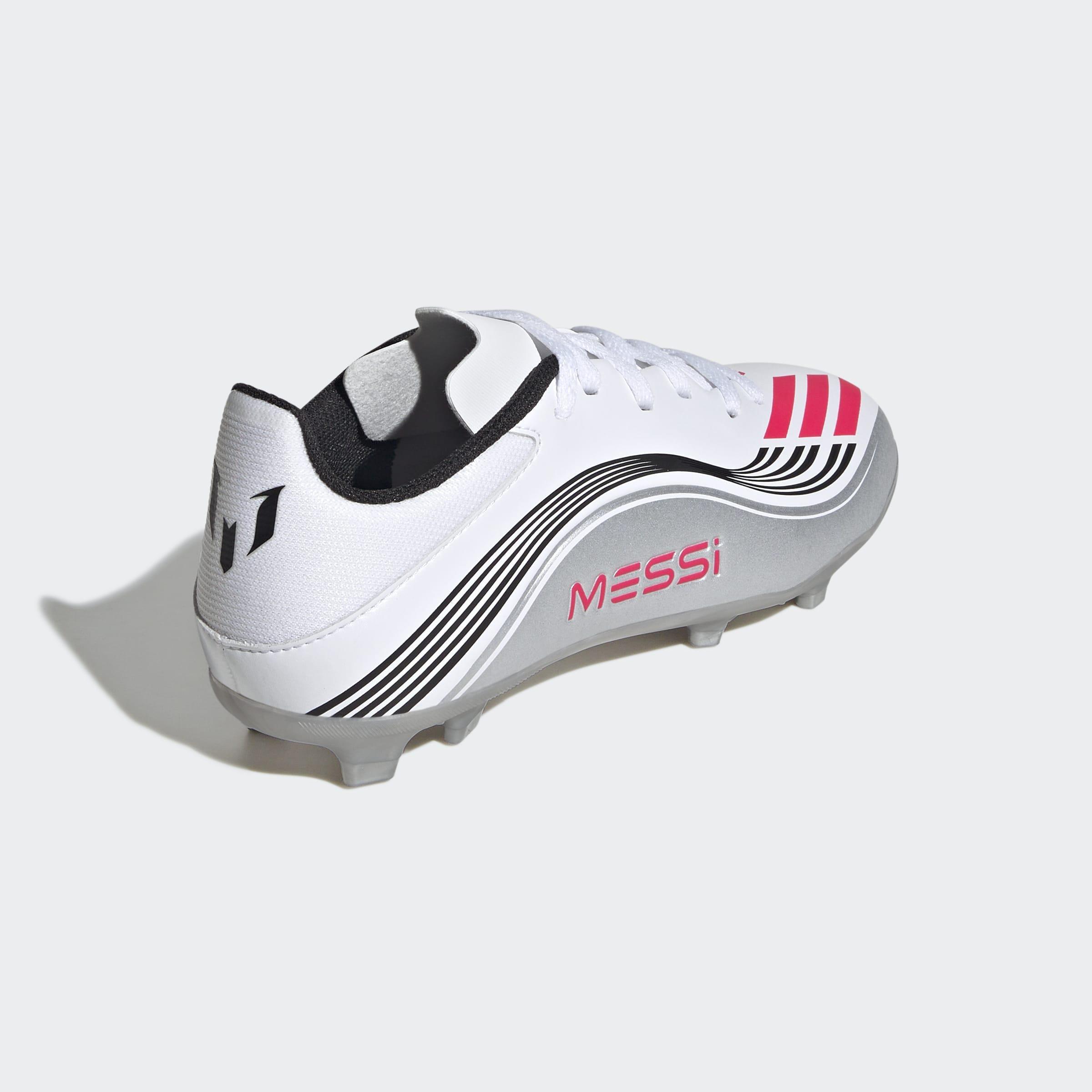 Kids Unisex F50 Messi League Firm/Multi-Ground Boots, White, A901_ONE, large image number 3