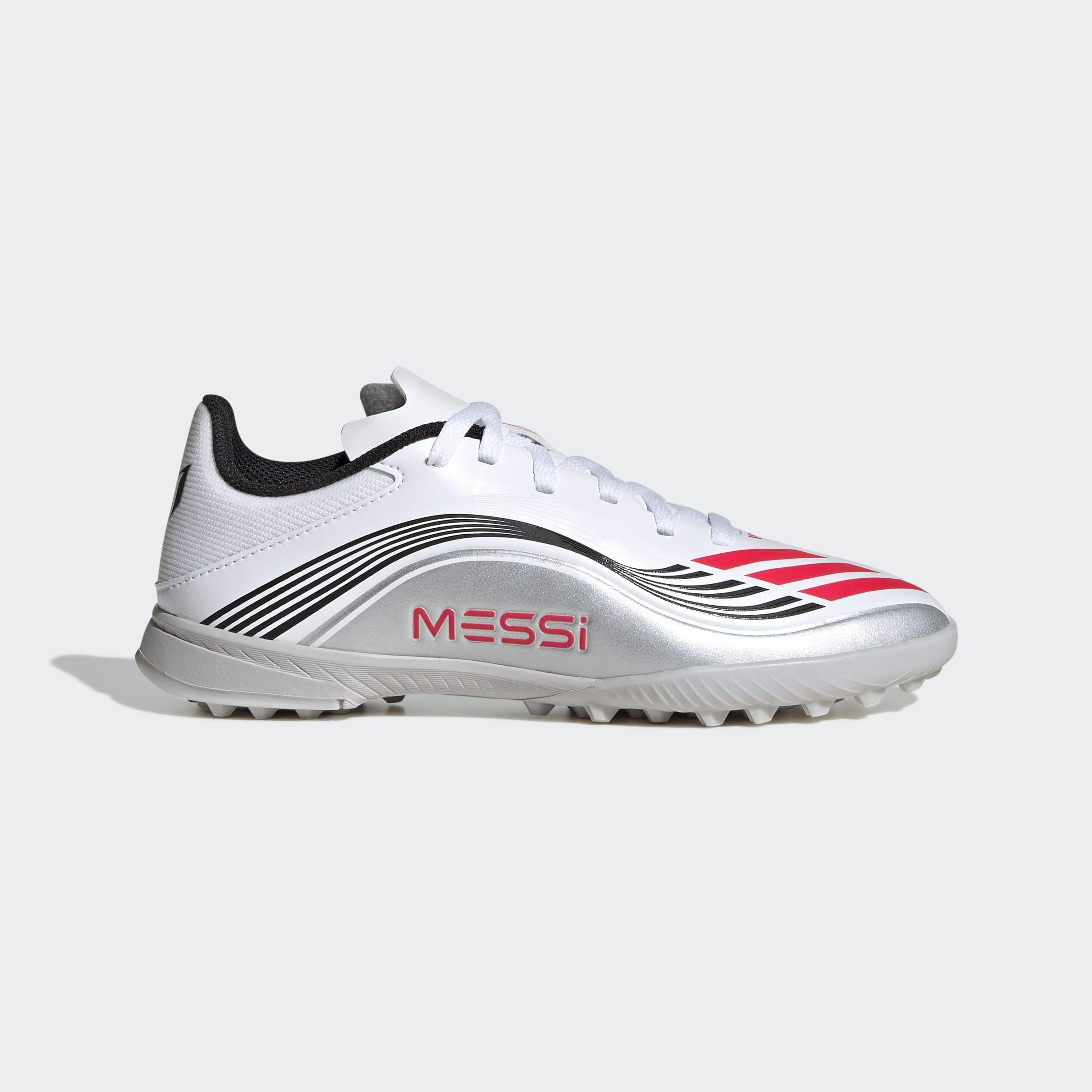 Kids Unisex F50 Messi League Turf Boots, White