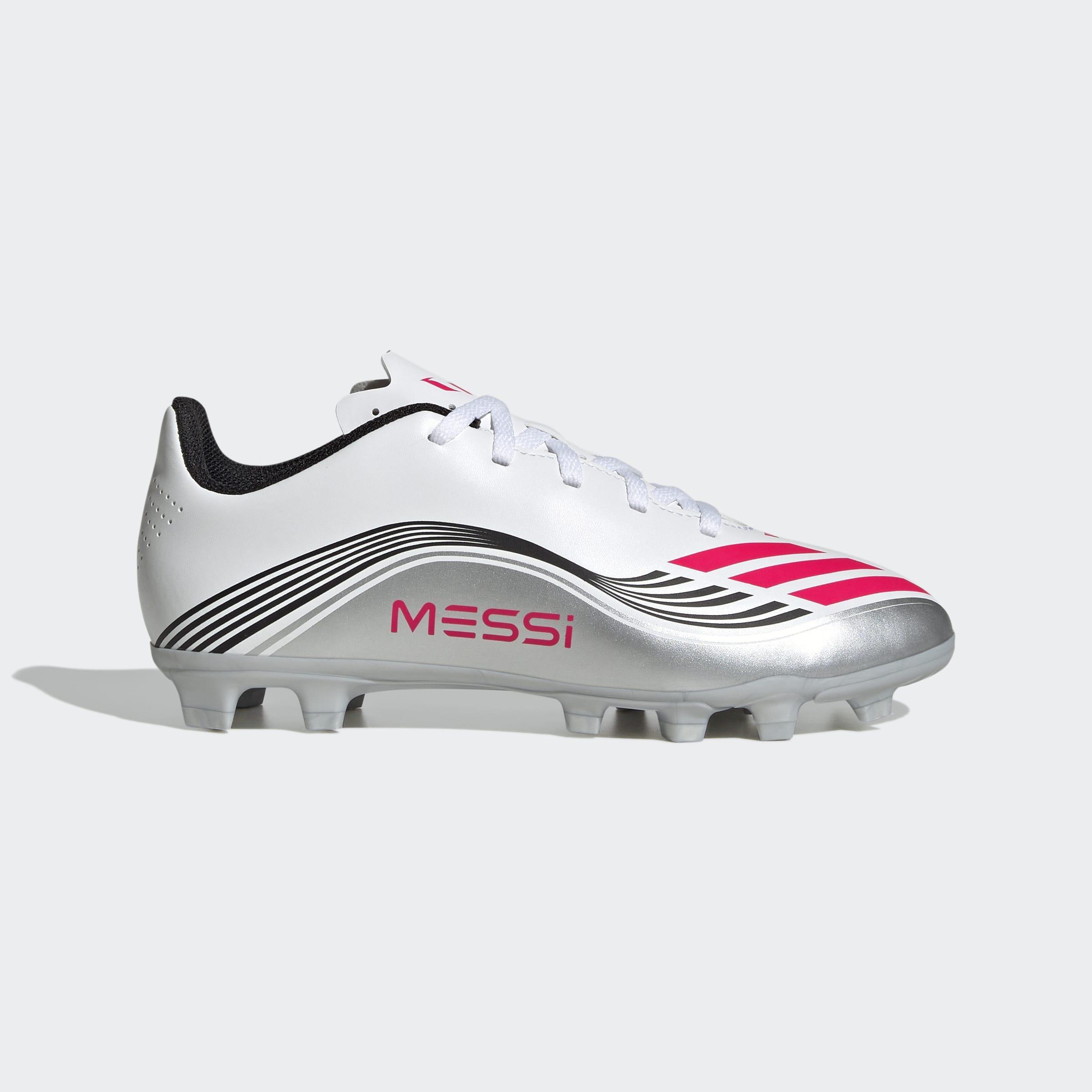 Kids Unisex F50 Messi Club Firm/Multi-Ground Boots, White, A901_ONE, large image number 0