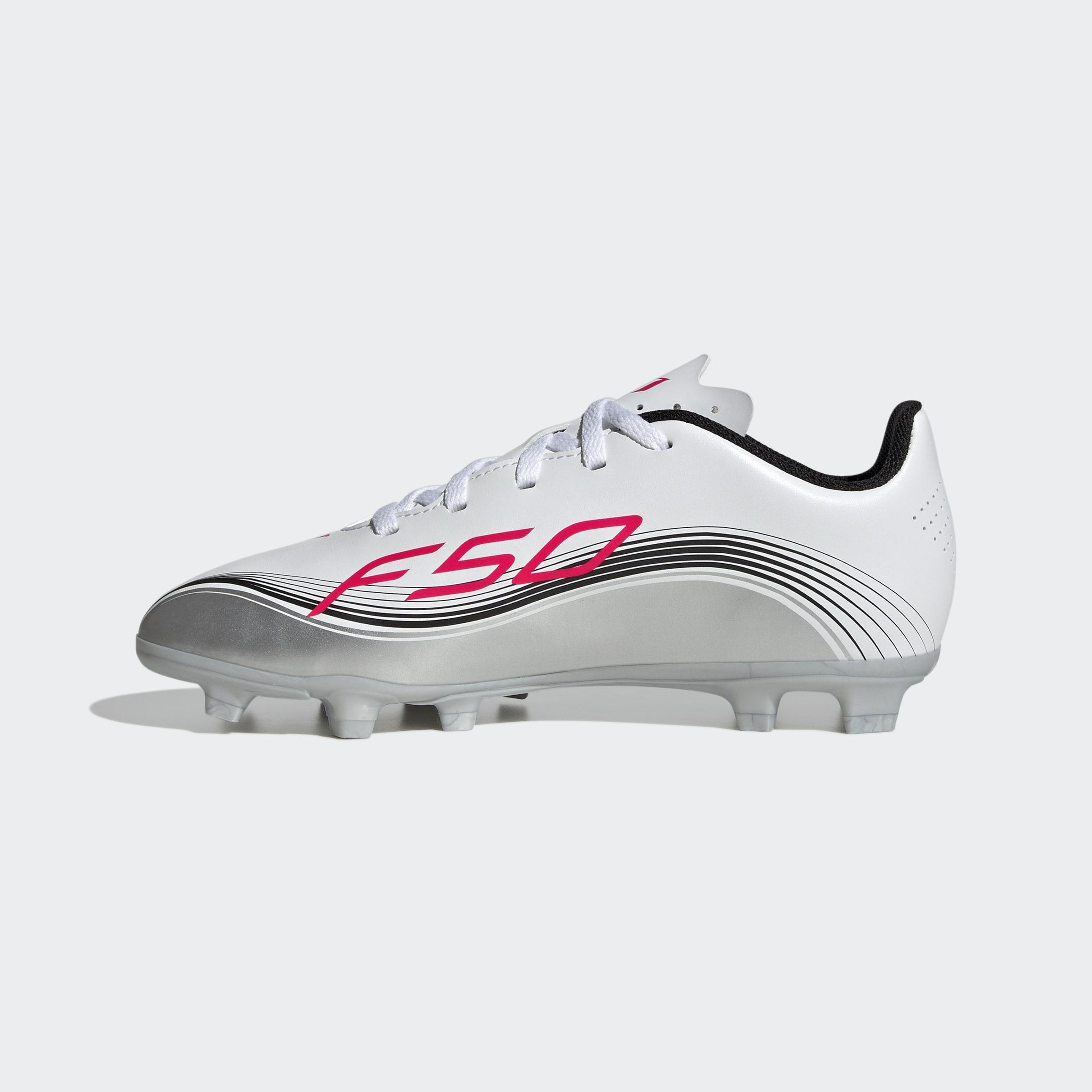 Kids Unisex F50 Messi Club Firm/Multi-Ground Boots, White, A901_ONE, large image number 8