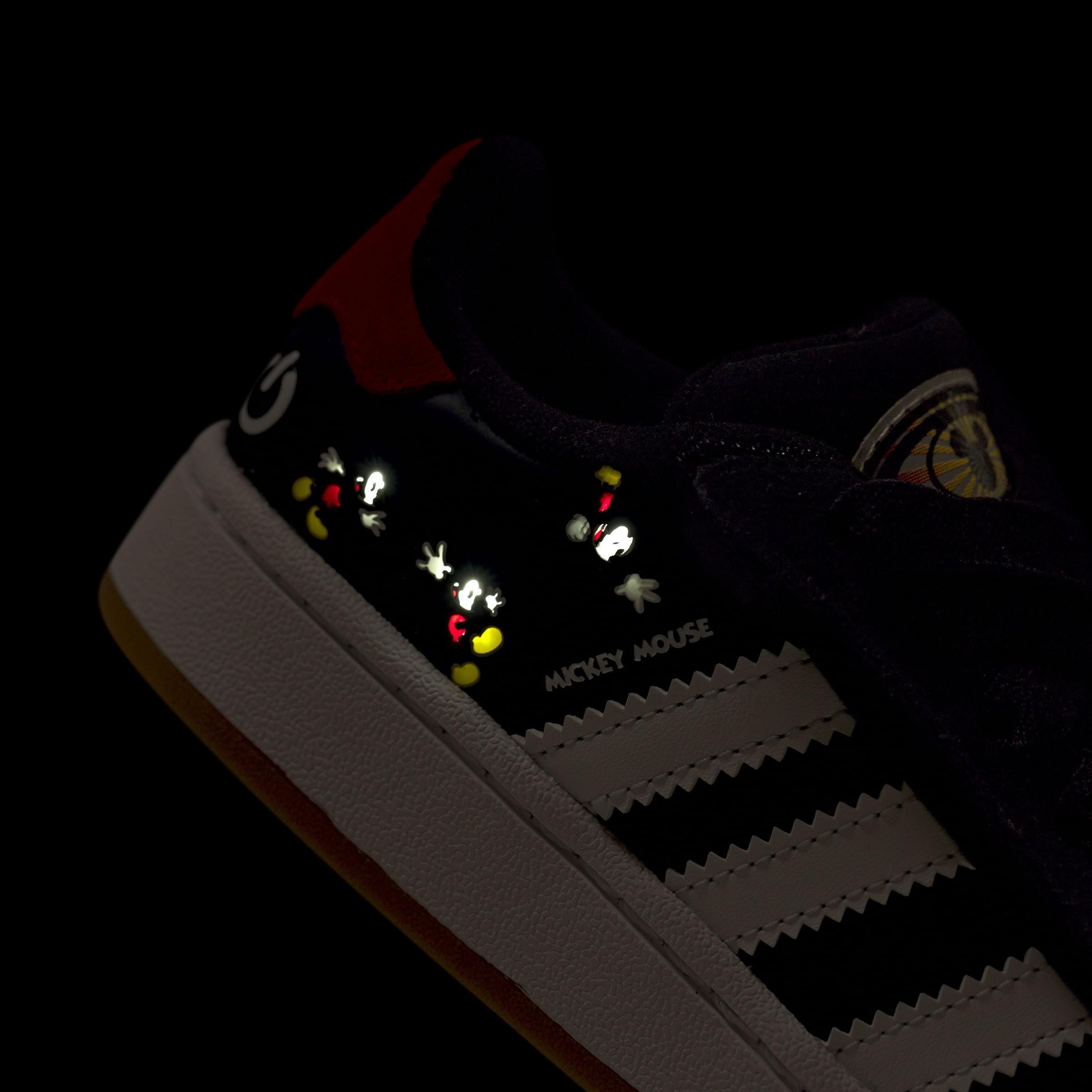 Kids Unisex Adidas Disney Mickey Mouse Campus 00S Led Lights Comfort Closure Elastic Lace Shoes, Black, A901_ONE, large image number 6