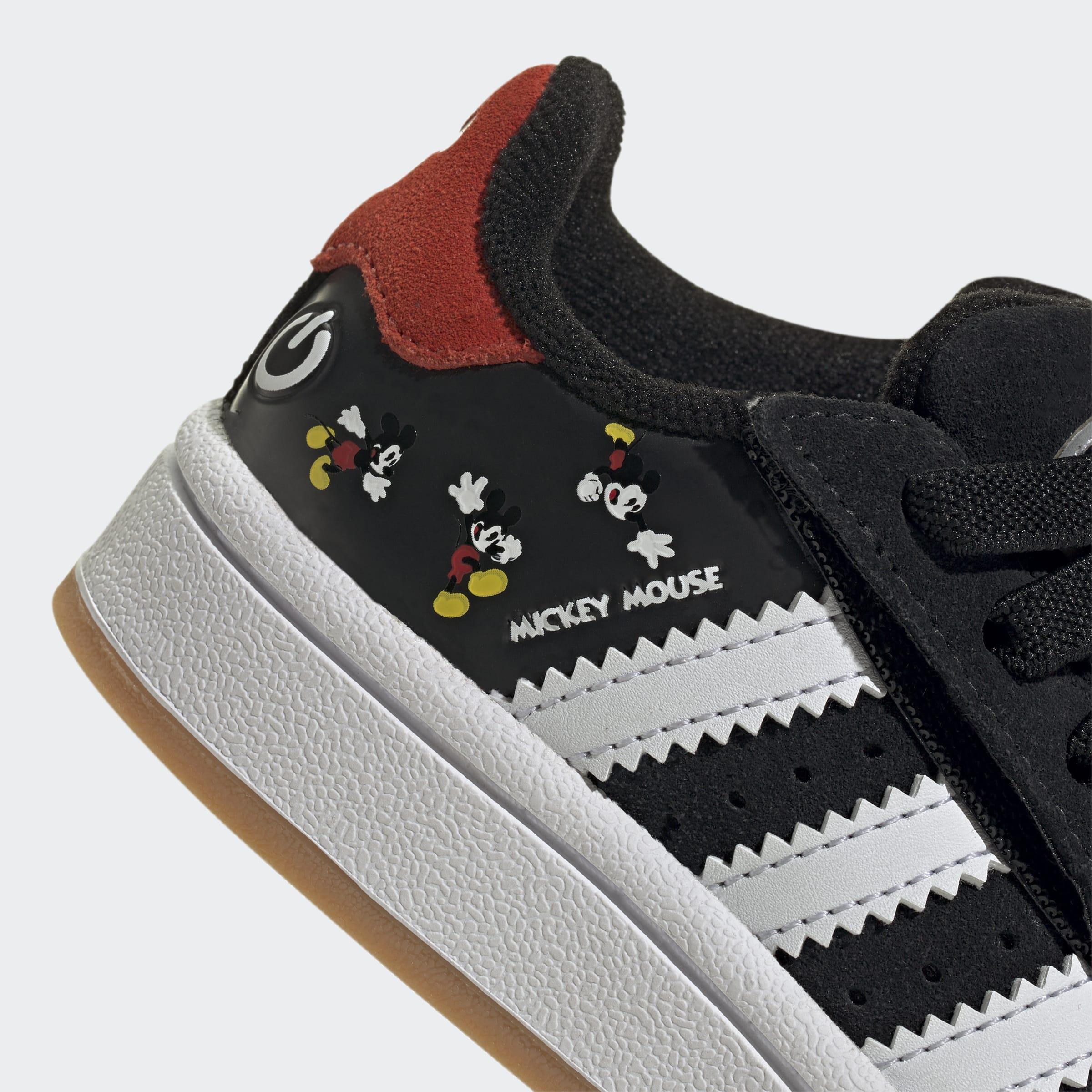 Kids Unisex Adidas Disney Mickey Mouse Campus 00S Led Lights Comfort Closure Elastic Lace Shoes, Black, A901_ONE, large image number 5