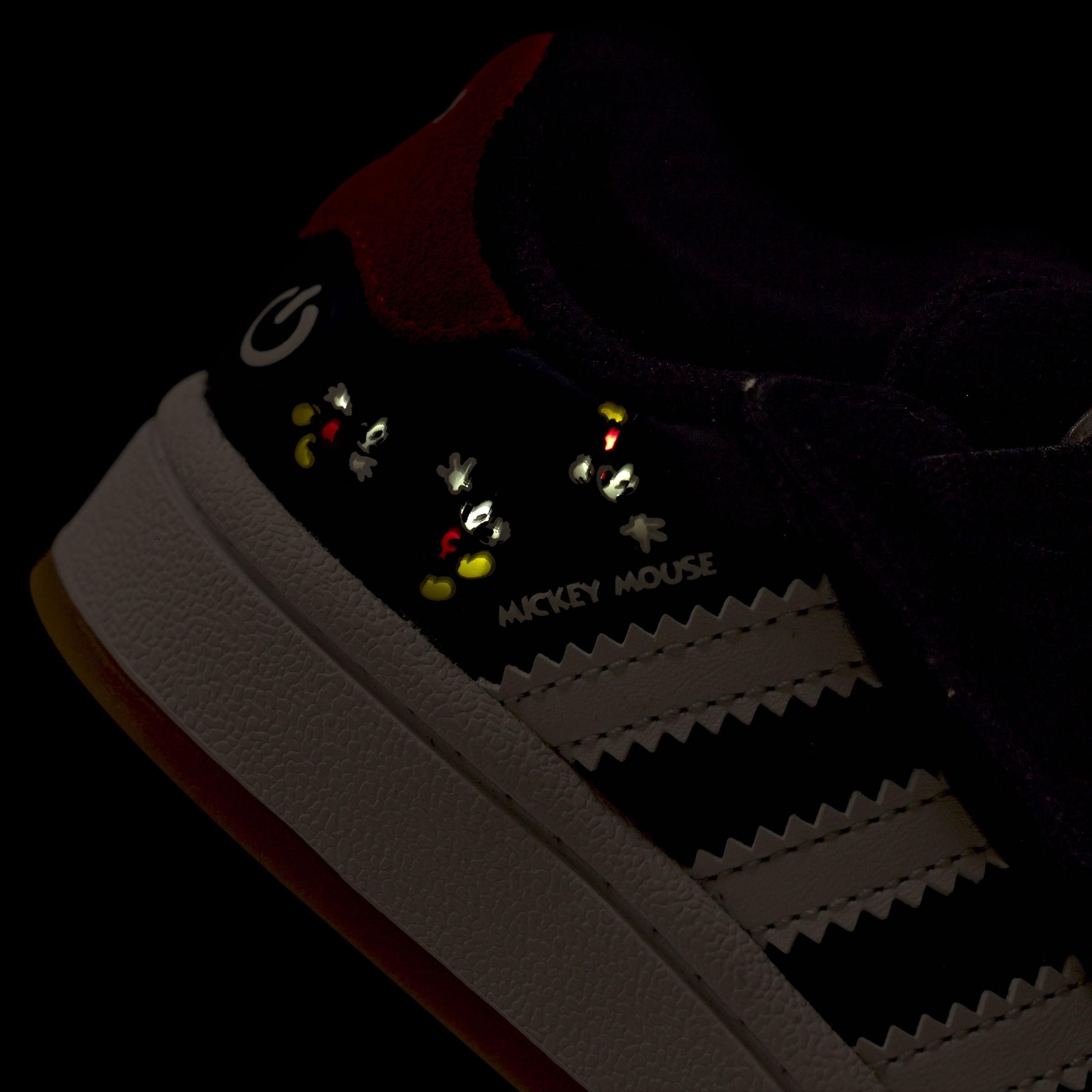 Kids Unisex Adidas Disney Mickey Mouse Campus 00S Led Lights Comfort Closure Elastic Lace Shoes, Black, A901_ONE, large image number 6