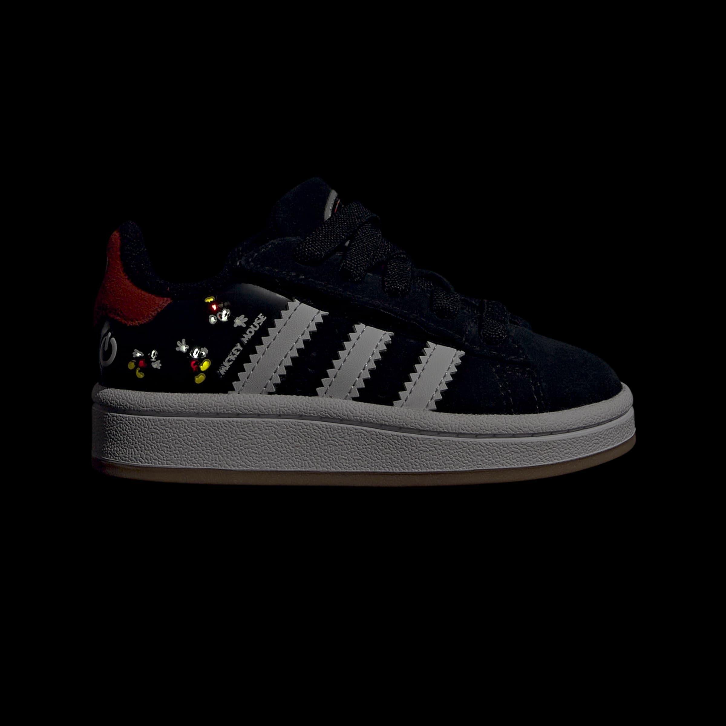 Kids Unisex Adidas Disney Mickey Mouse Campus 00S Led Lights Comfort Closure Elastic Lace Shoes, Black, A901_ONE, large image number 7