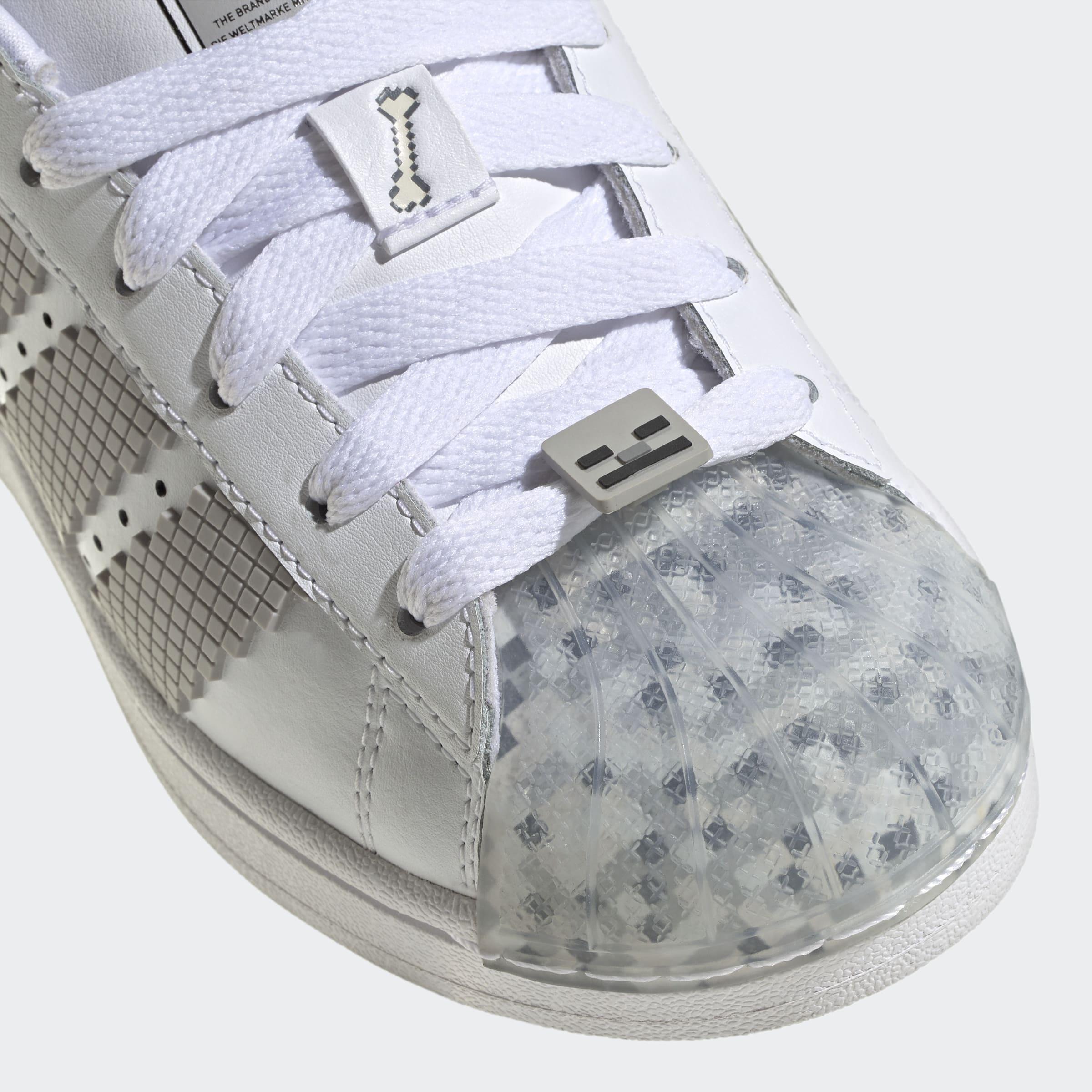Kids Unisex Superstar Ii X Minecraft Shoes, White, A901_ONE, large image number 5