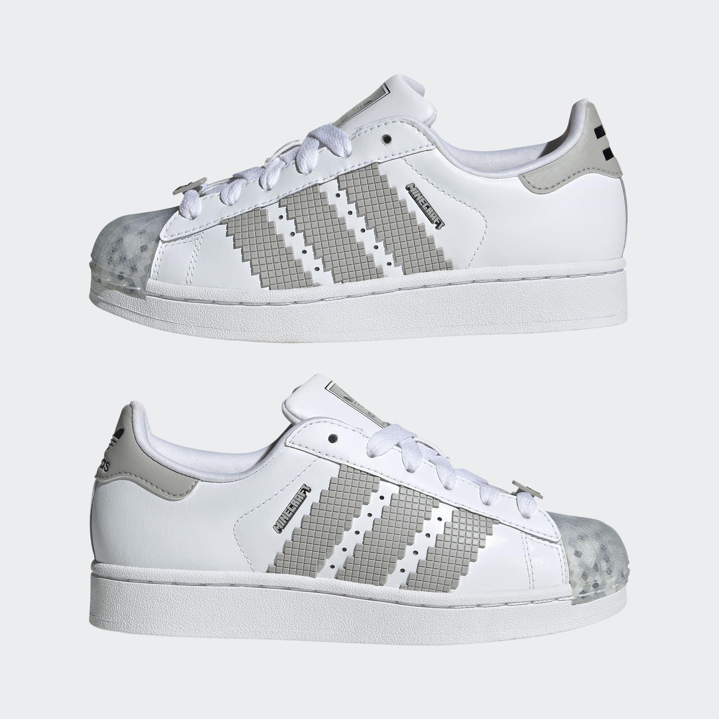 Kids Unisex Superstar Ii X Minecraft Shoes, White, A901_ONE, large image number 6