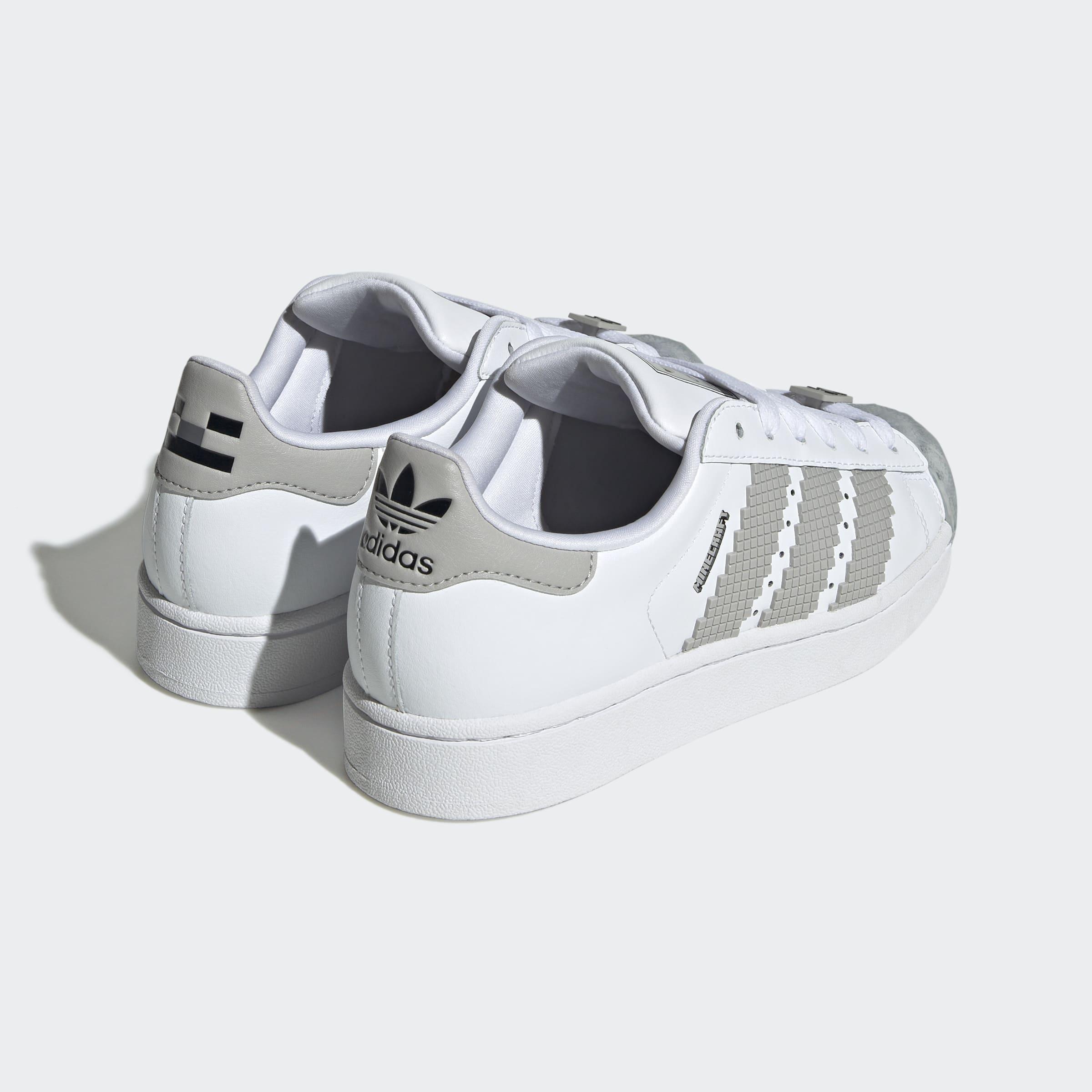 Kids Unisex Superstar Ii X Minecraft Shoes, White, A901_ONE, large image number 7
