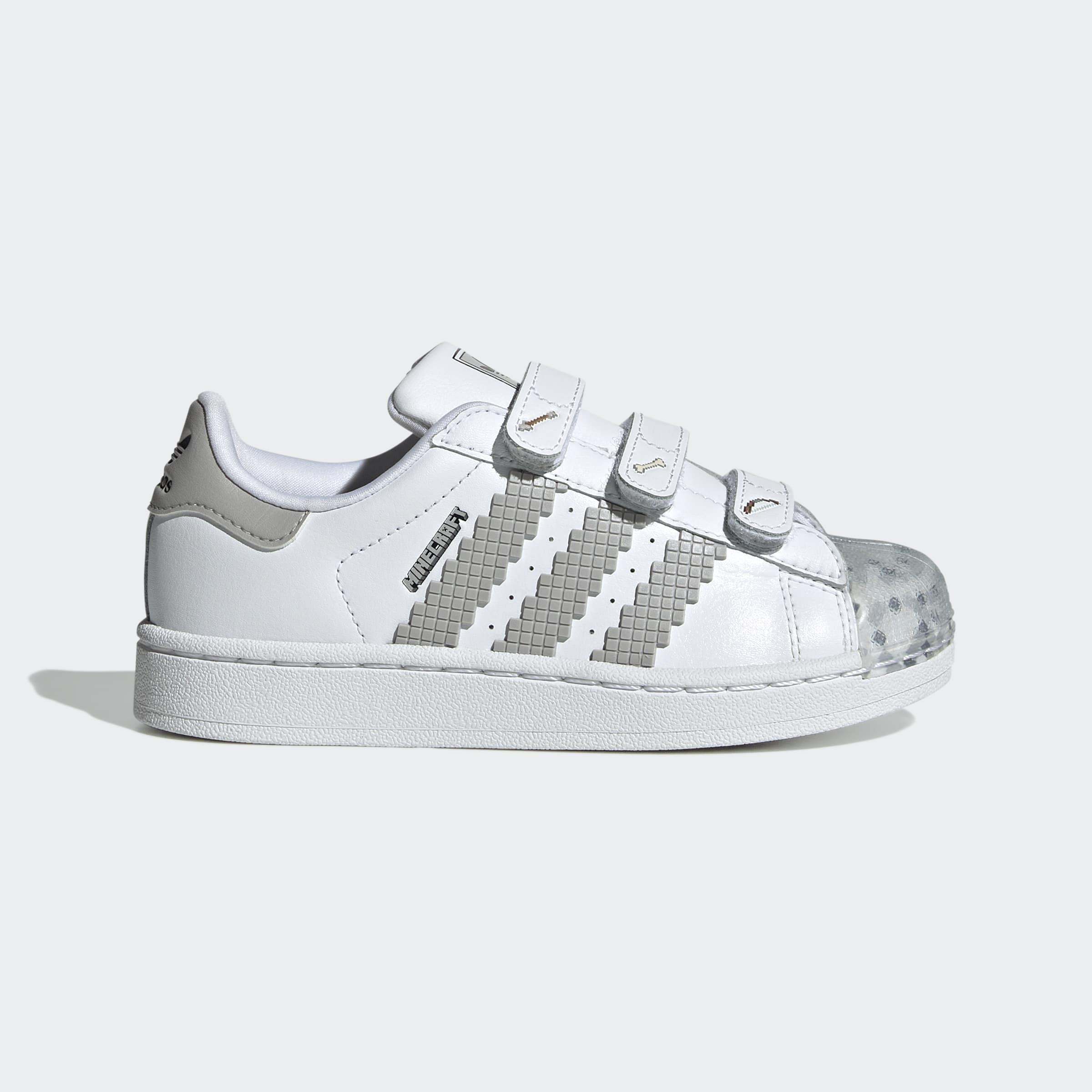 Kids Unisex Superstar Ii Comfort Closure X Minecraft Shoes, White, A901_ONE, large image number 0