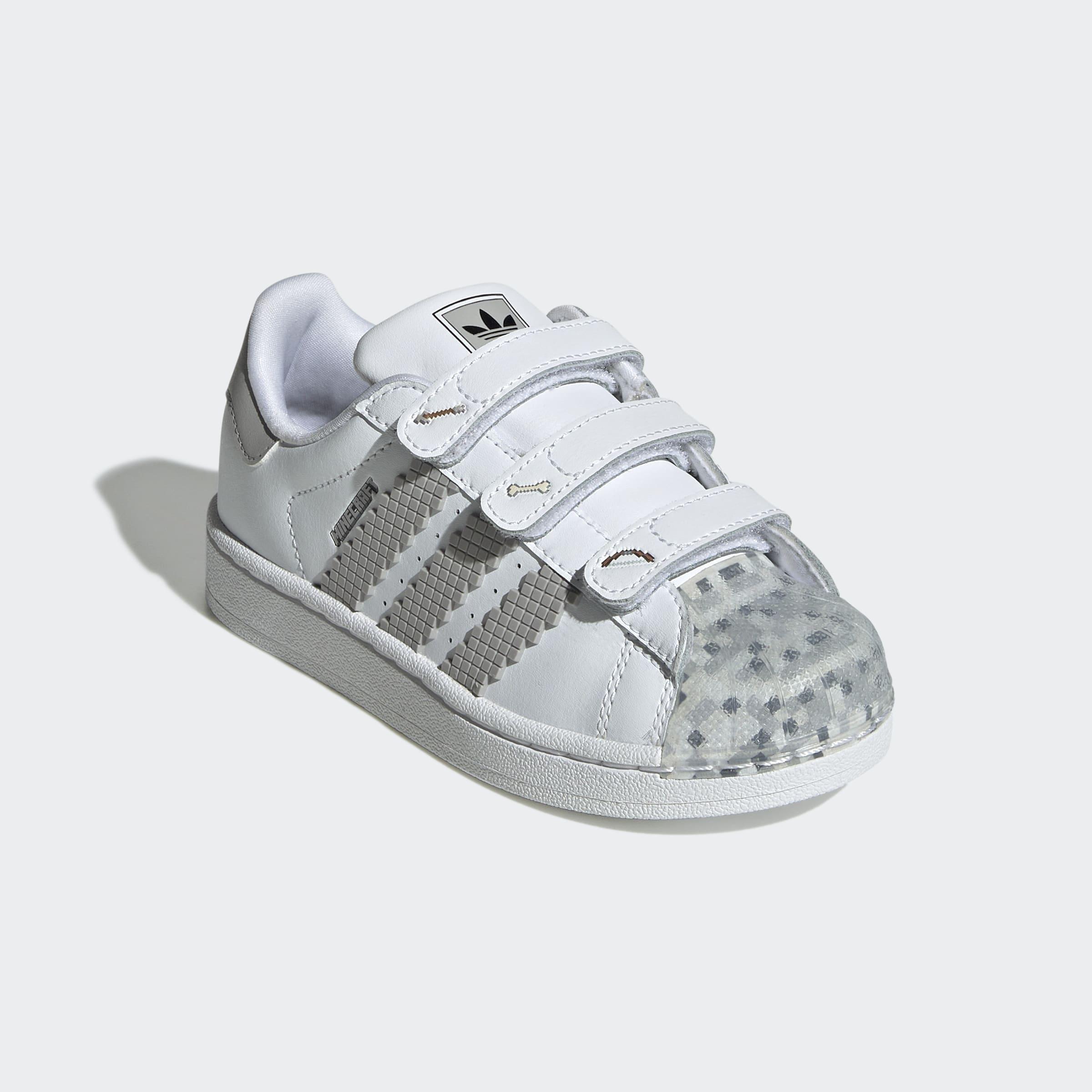 Kids Unisex Superstar Ii Comfort Closure X Minecraft Shoes, White, A901_ONE, large image number 2