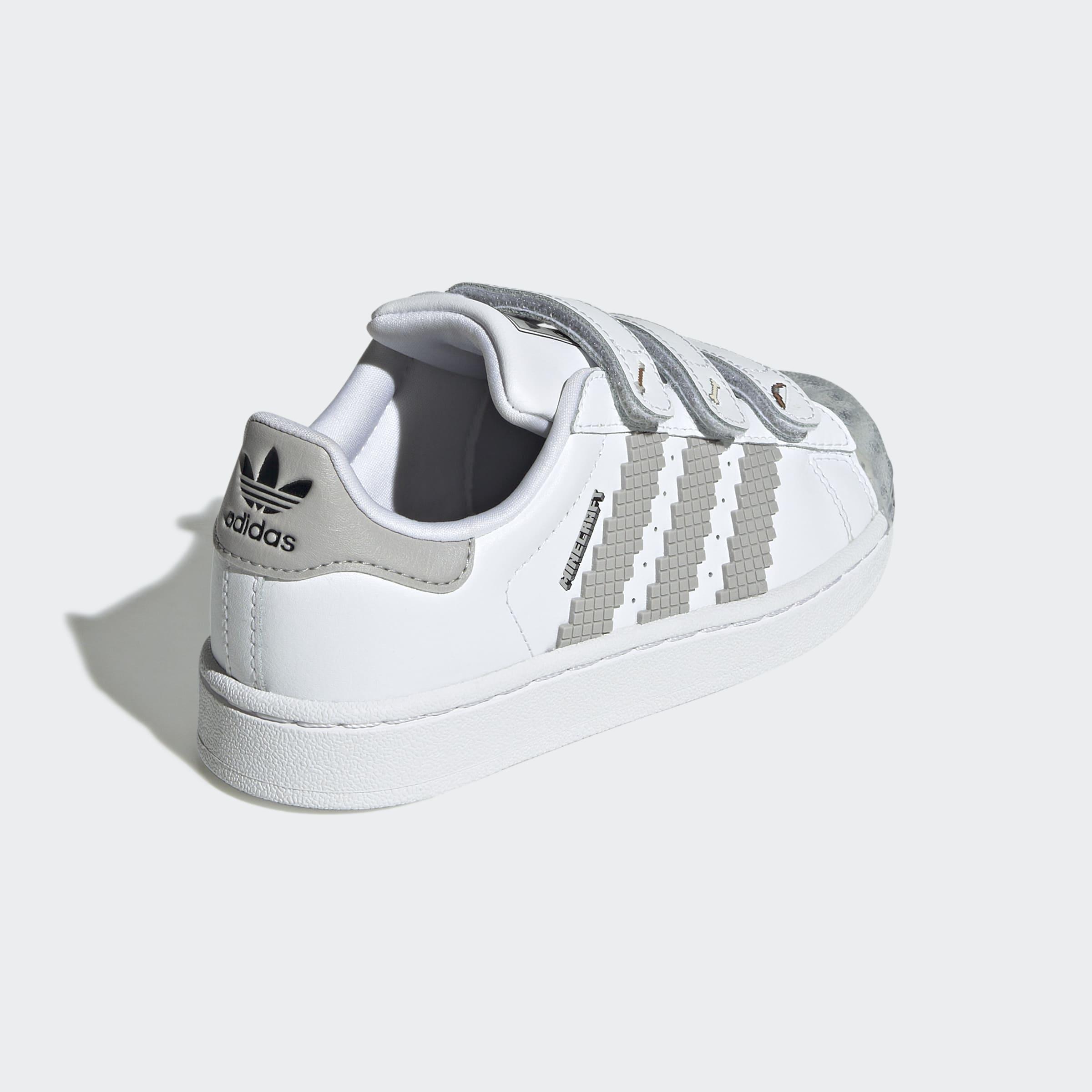 Kids Unisex Superstar Ii Comfort Closure X Minecraft Shoes, White, A901_ONE, large image number 3
