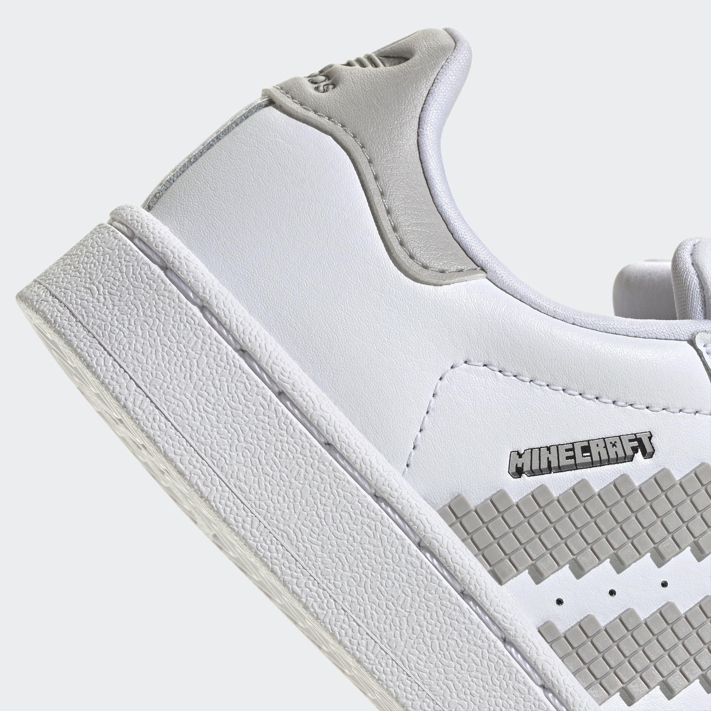 Kids Unisex Superstar Ii Comfort Closure X Minecraft Shoes, White, A901_ONE, large image number 4