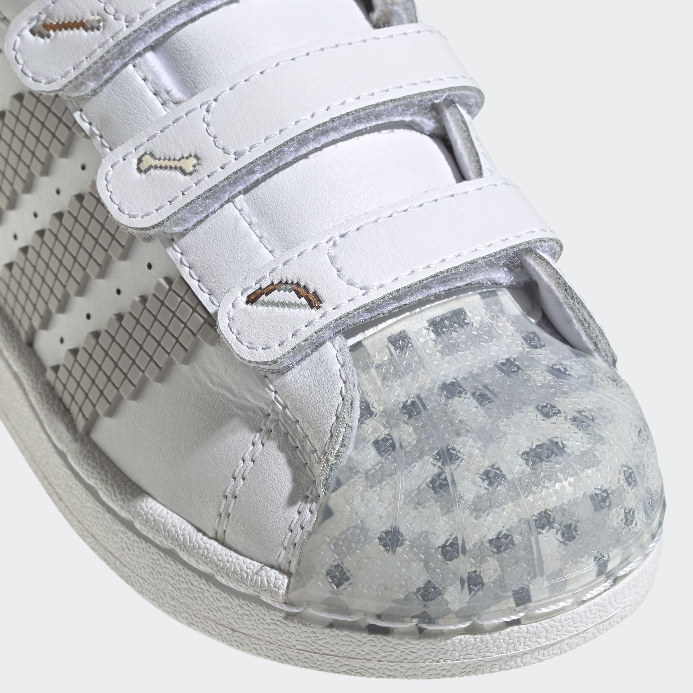 Kids Unisex Superstar Ii Comfort Closure X Minecraft Shoes, White, A901_ONE, large image number 5