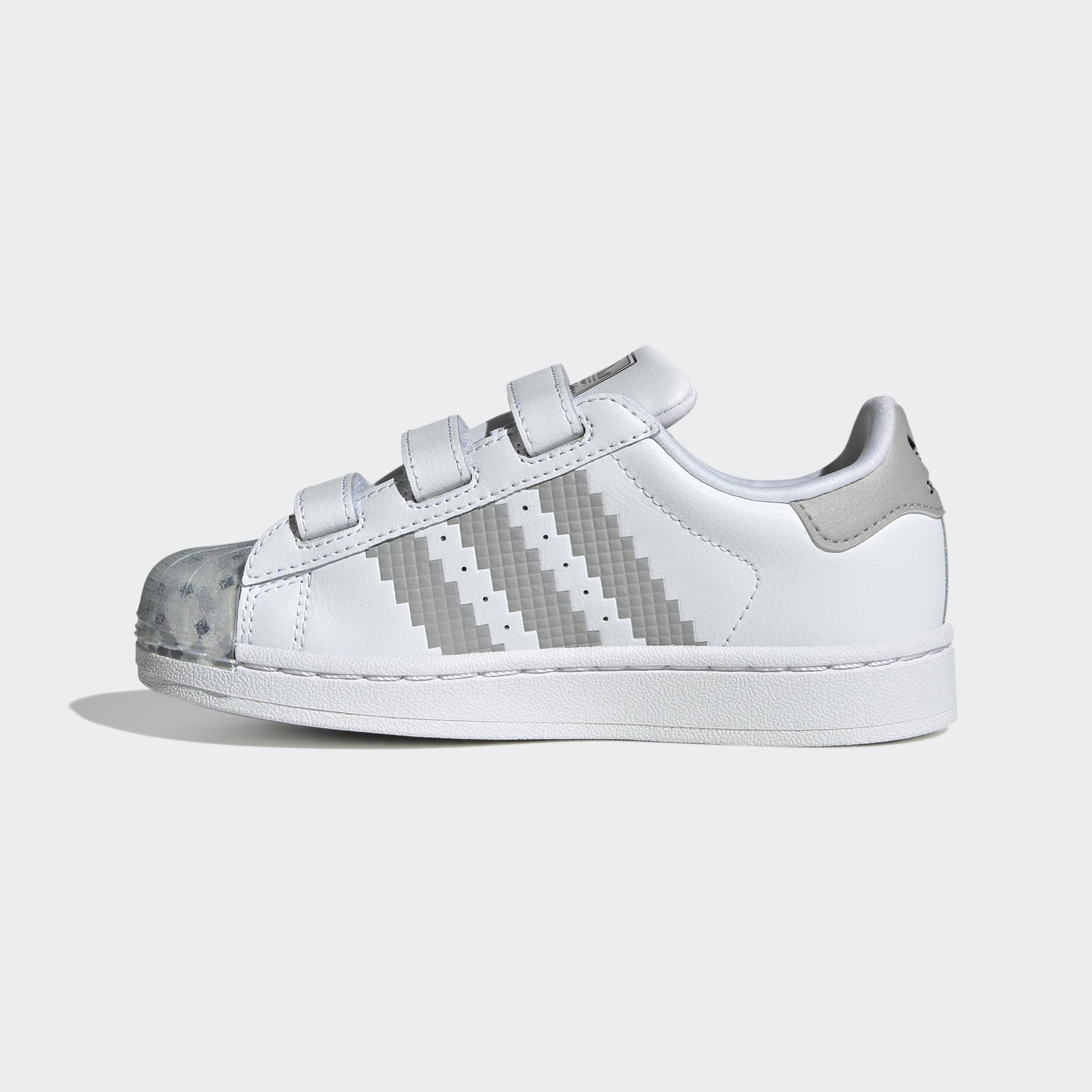 Kids Unisex Superstar Ii Comfort Closure X Minecraft Shoes, White, A901_ONE, large image number 7
