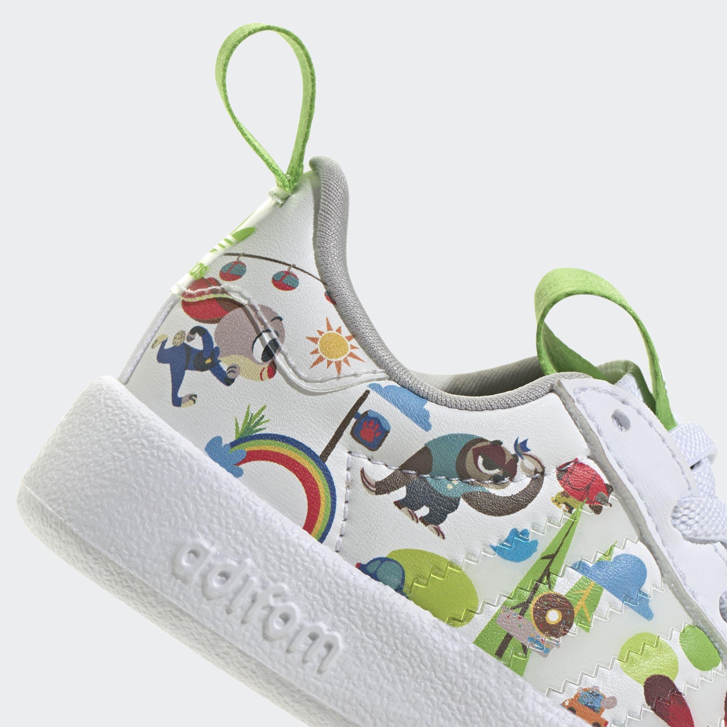 Kids Unisex Adidas Disney Adifom Superstars 360 Shoes, White, A901_ONE, large image number 5