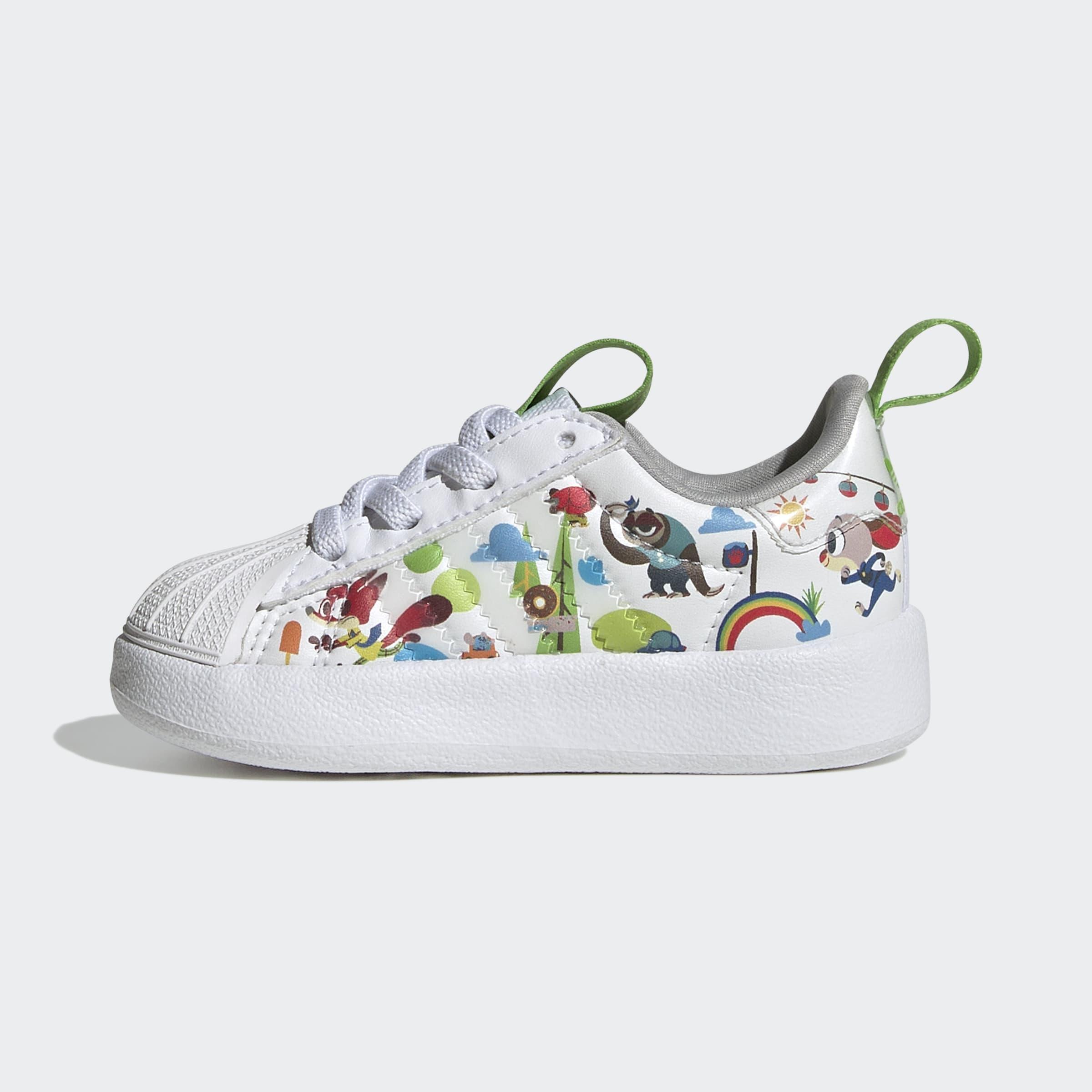 Kids Unisex Adidas Disney Adifom Superstars 360 Shoes, White, A901_ONE, large image number 7