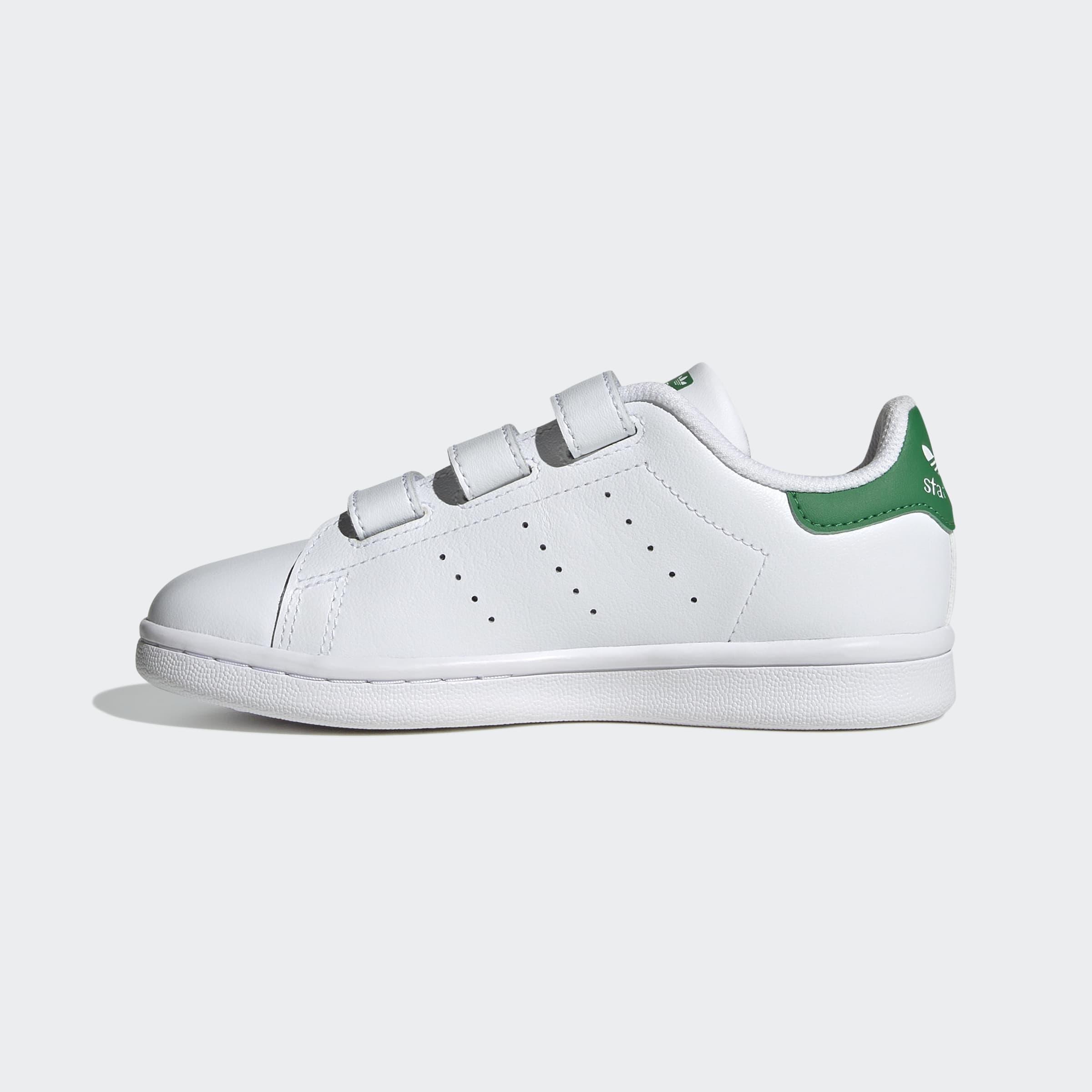 Kids Unisex Stan Smith Comfort Closure Shoes, White, A901_ONE, large image number 6