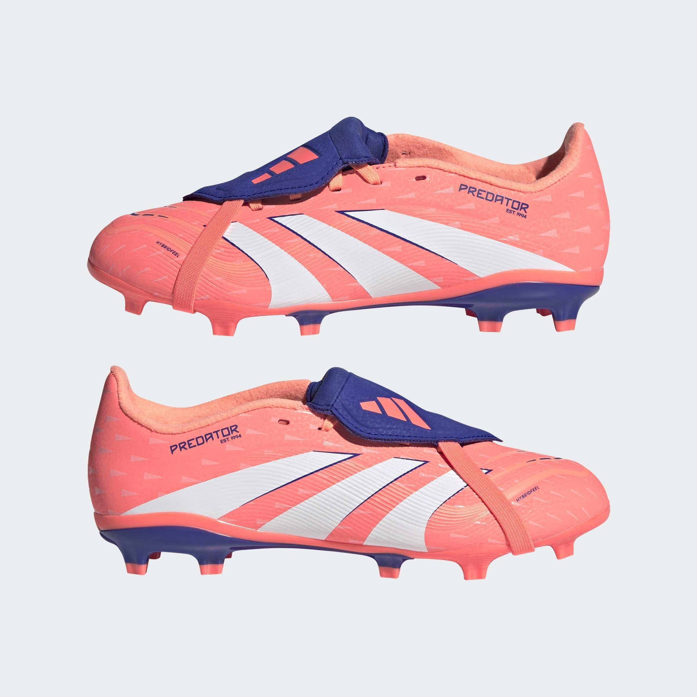 Kids Unisex Predator League Fold-Over Tongue Firm/Multi-Ground Boots, Orange, A901_ONE, large image number 7