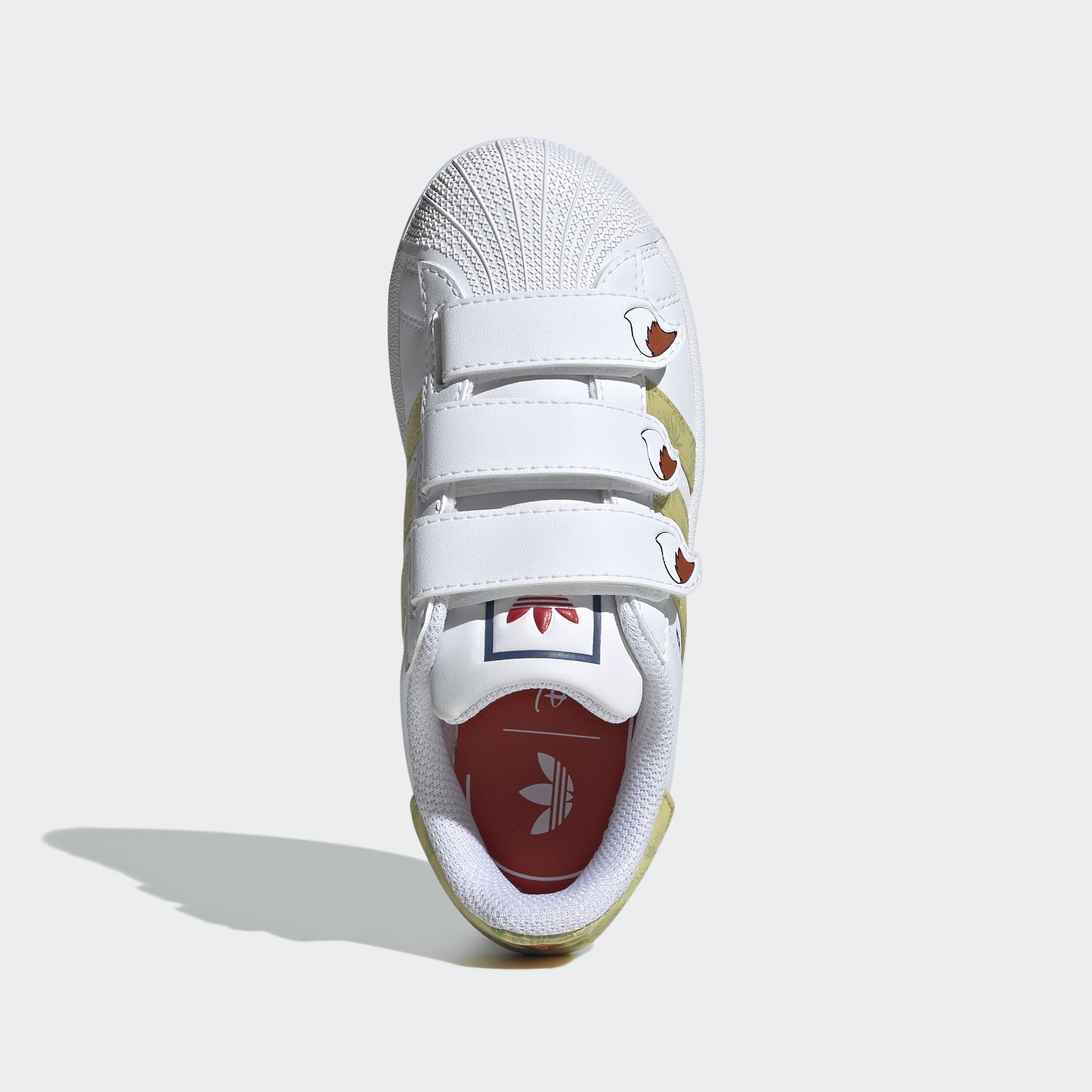 Kids Unisex Adidas Disney Zootopia Superstar II Comfort Closure Shoes, White, A901_ONE, large image number 1