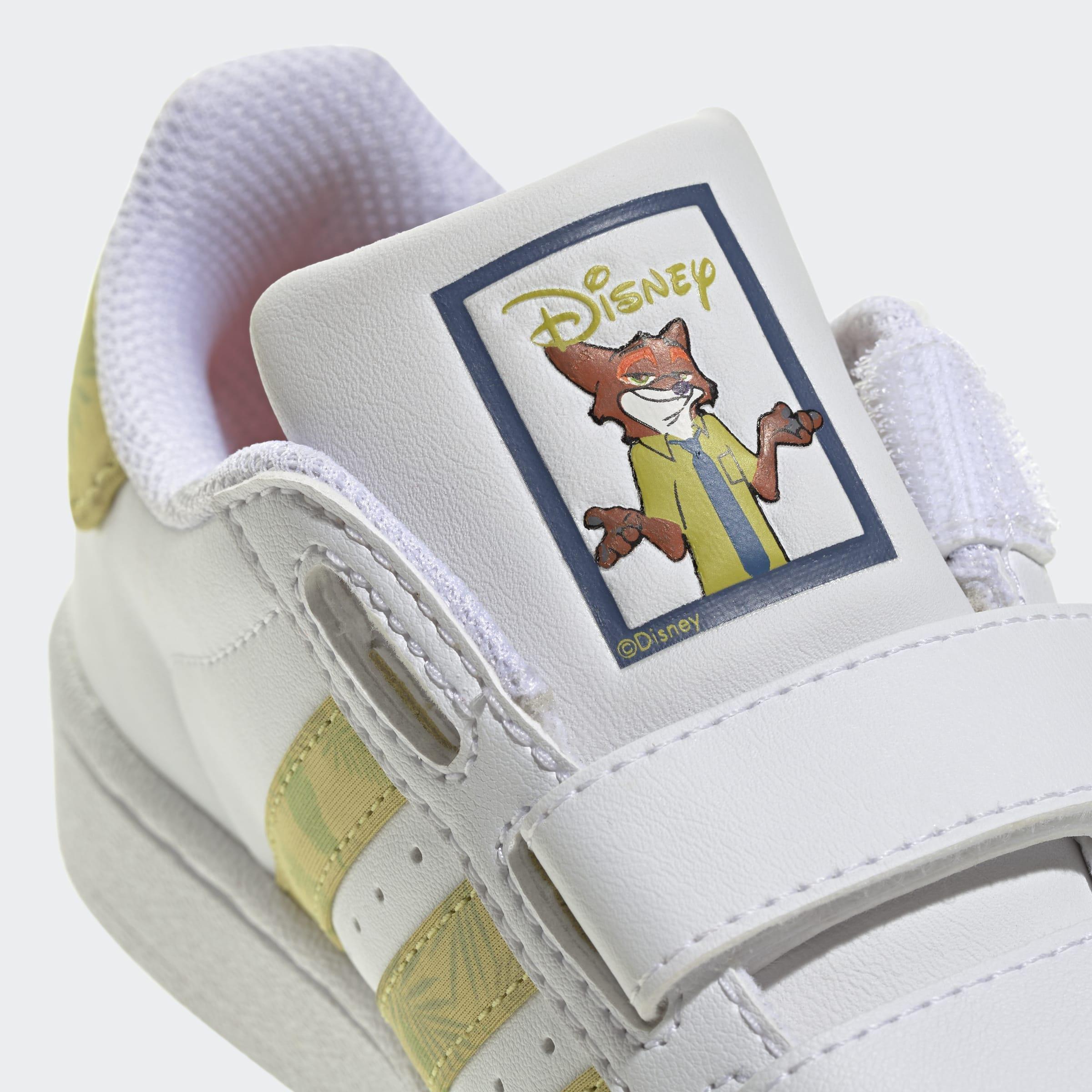 Kids Unisex Adidas Disney Zootopia Superstar II Comfort Closure Shoes, White, A901_ONE, large image number 4
