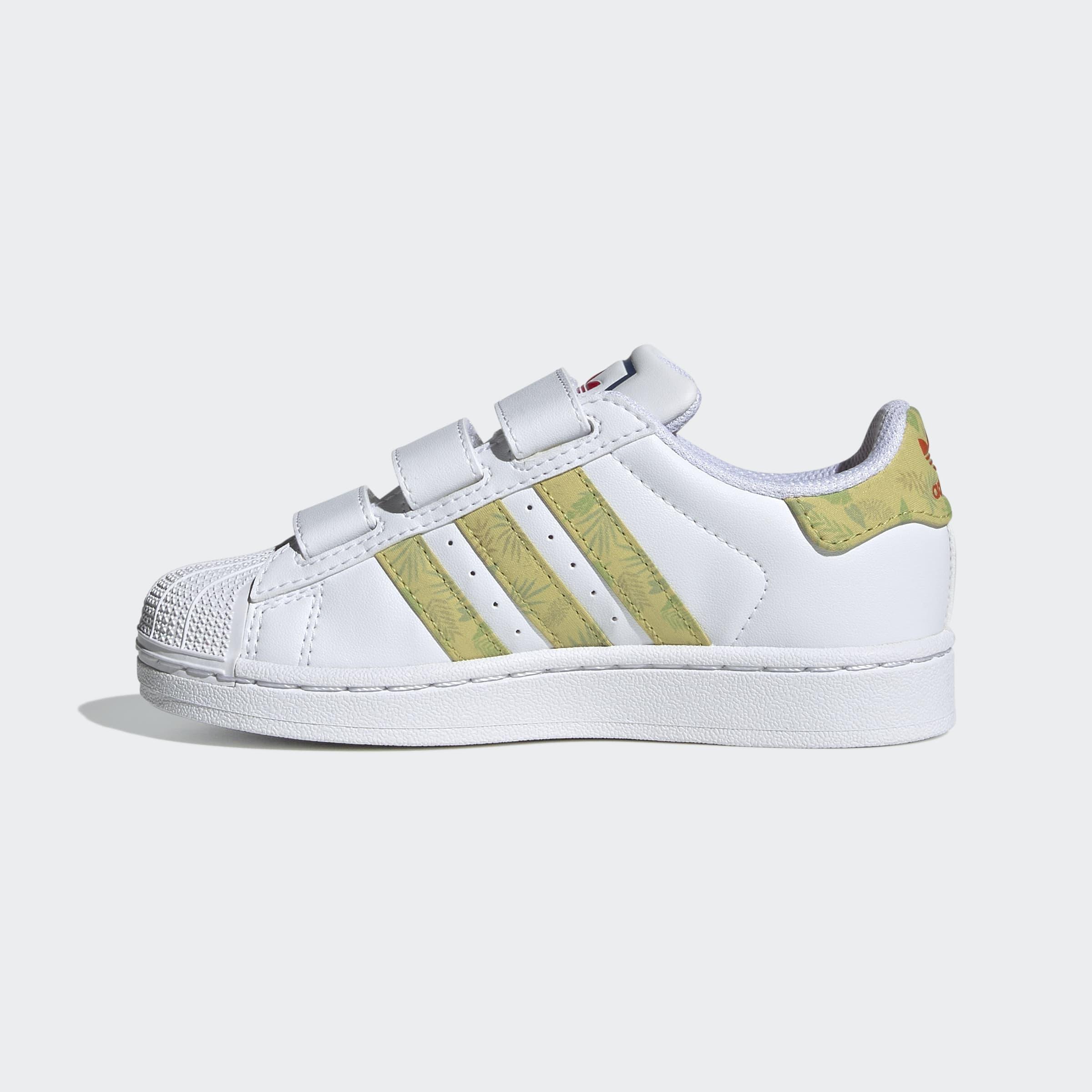 Kids Unisex Adidas Disney Zootopia Superstar II Comfort Closure Shoes, White, A901_ONE, large image number 7