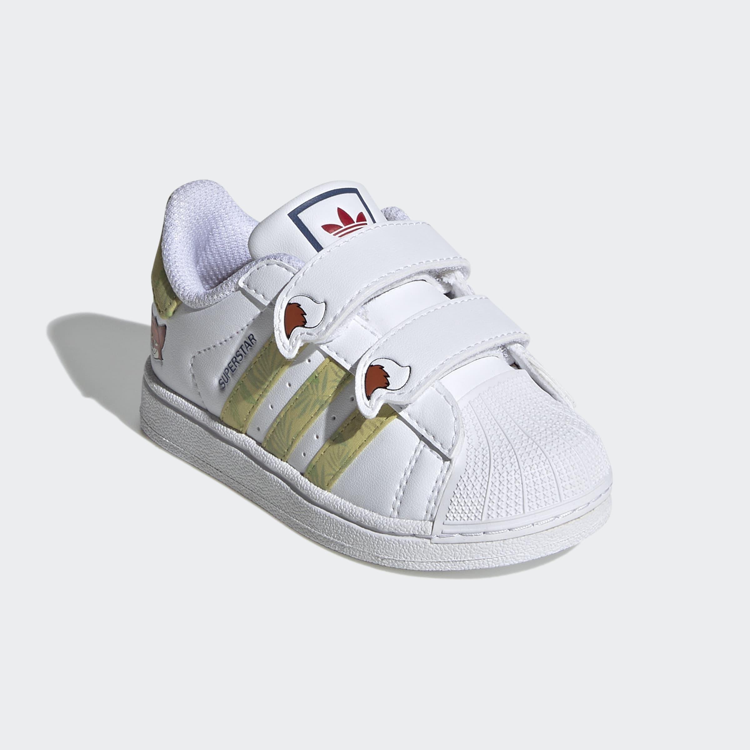Kids Unisex Adidas Disney Superstar Ii Comfort Closure Shoes, White, A901_ONE, large image number 2