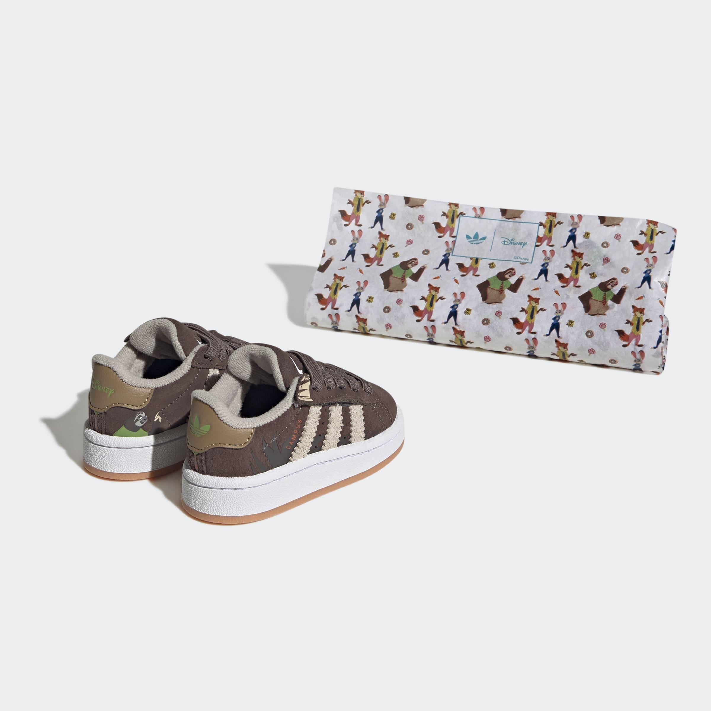 Kids Unisex Adidas Disney Campus 00S Comfort Closure Elastic Lace Shoes, Brown, A901_ONE, large image number 8