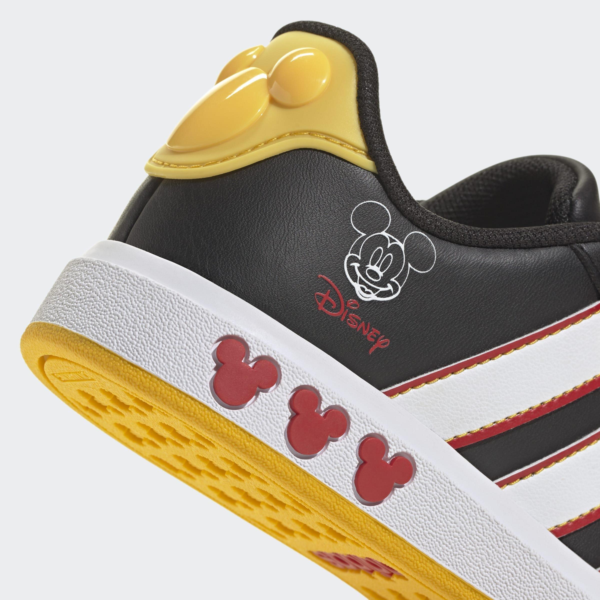 Kids Unisex adidas Disney Mickey Mouse Grand Court Shoes, Black, A901_ONE, large image number 4