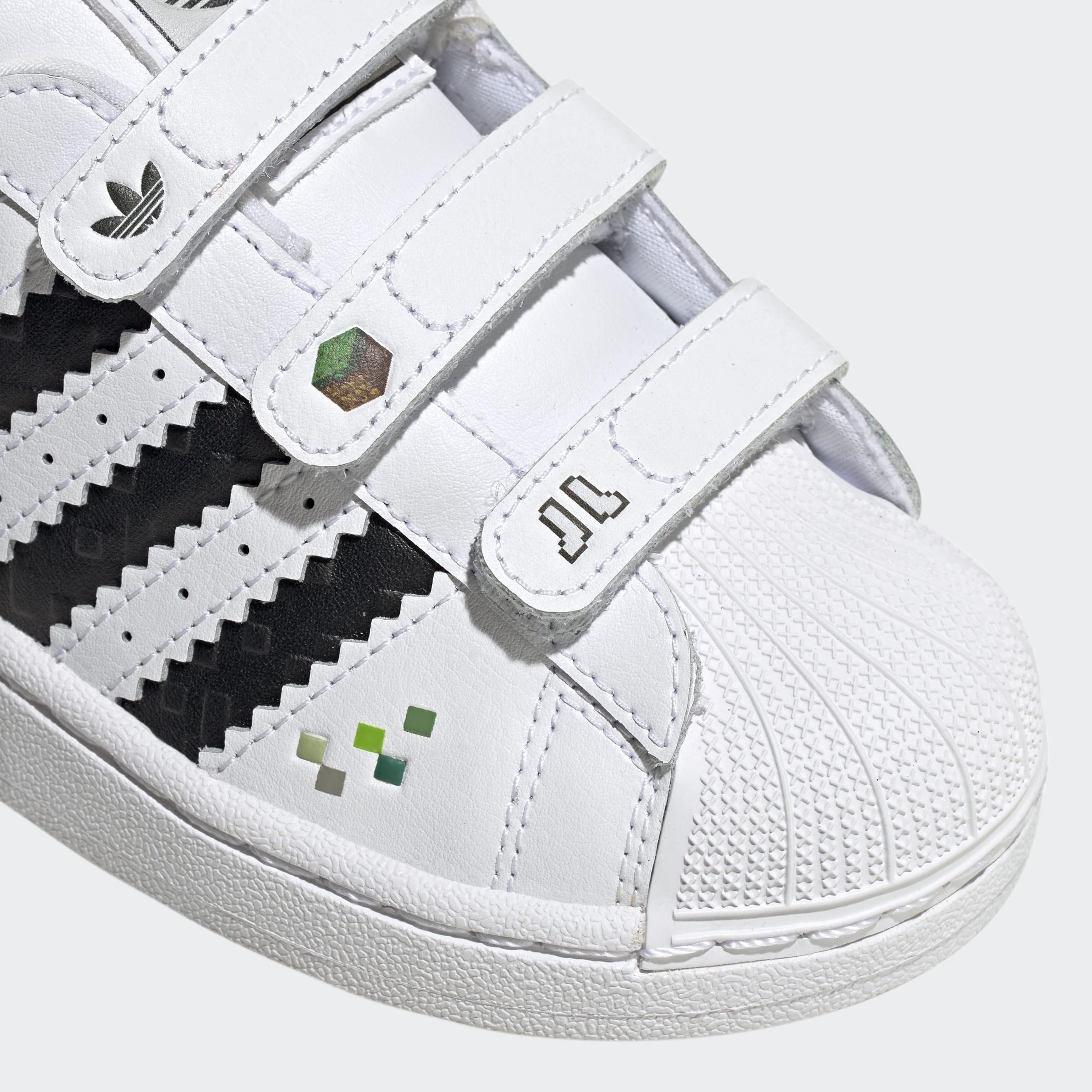 Kids Unisex Superstar II X Minecraft Shoes, White, A901_ONE, large image number 7