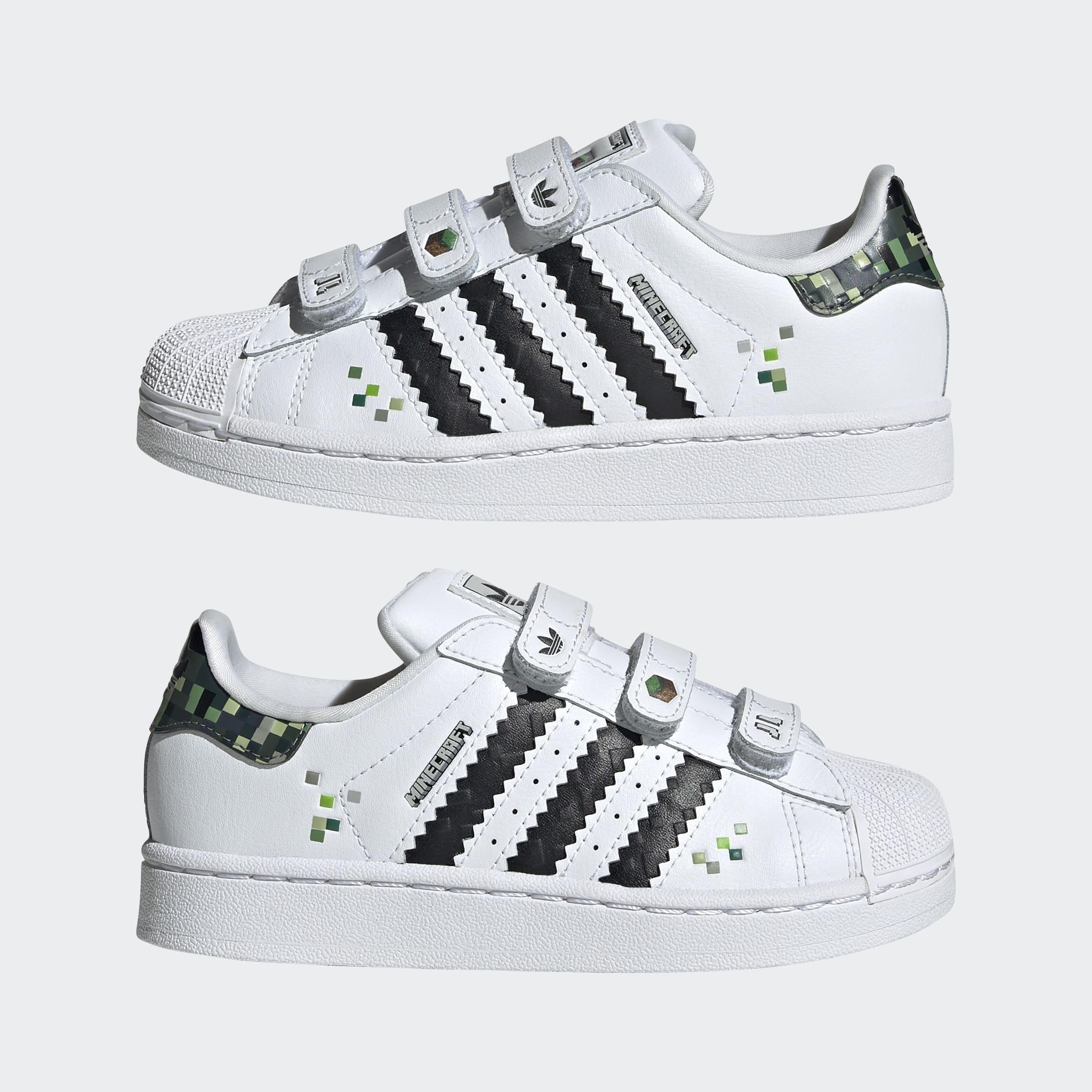 Kids Unisex Superstar II X Minecraft Shoes, White, A901_ONE, large image number 8