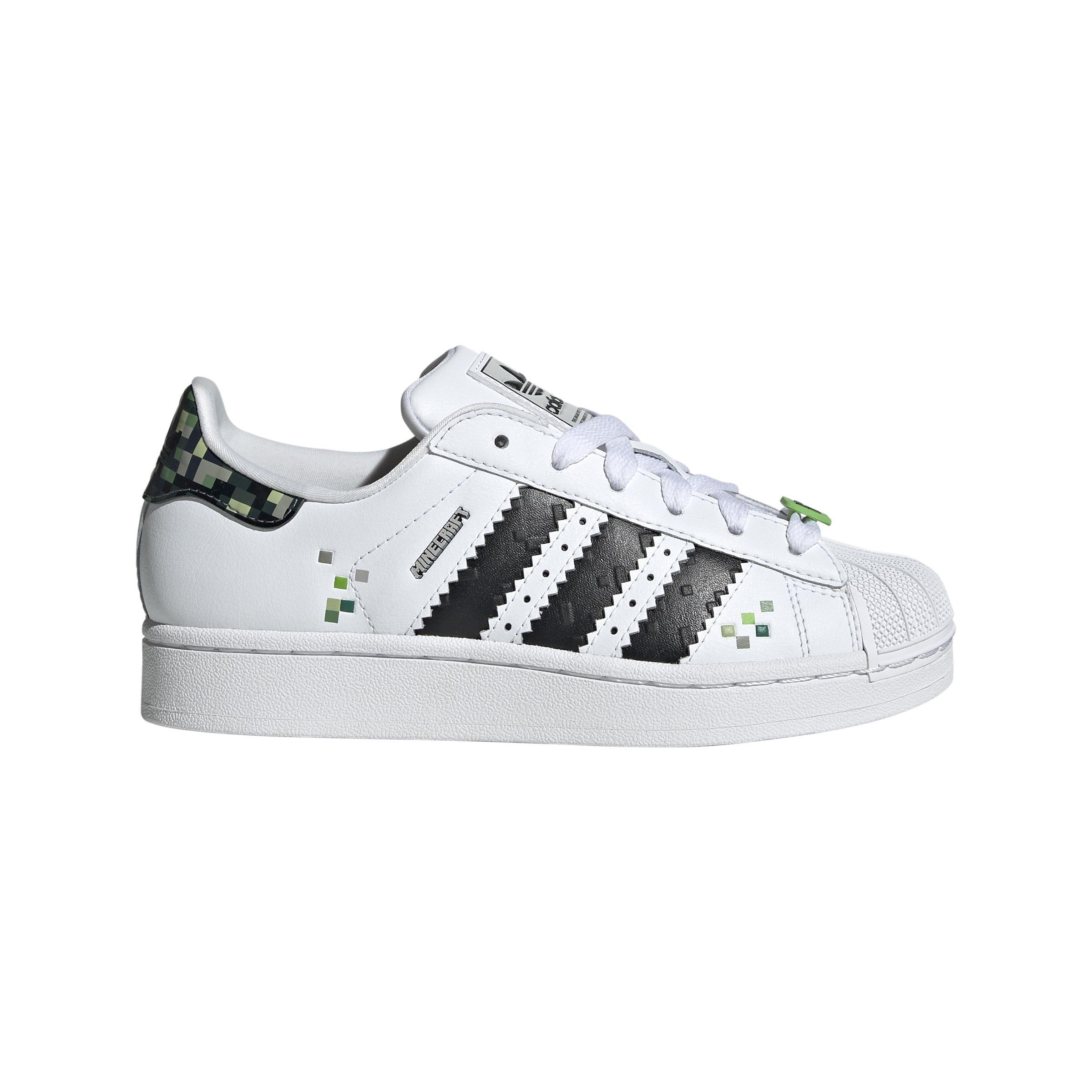 Kids Unisex Superstar Ii X Minecraft Shoes, White