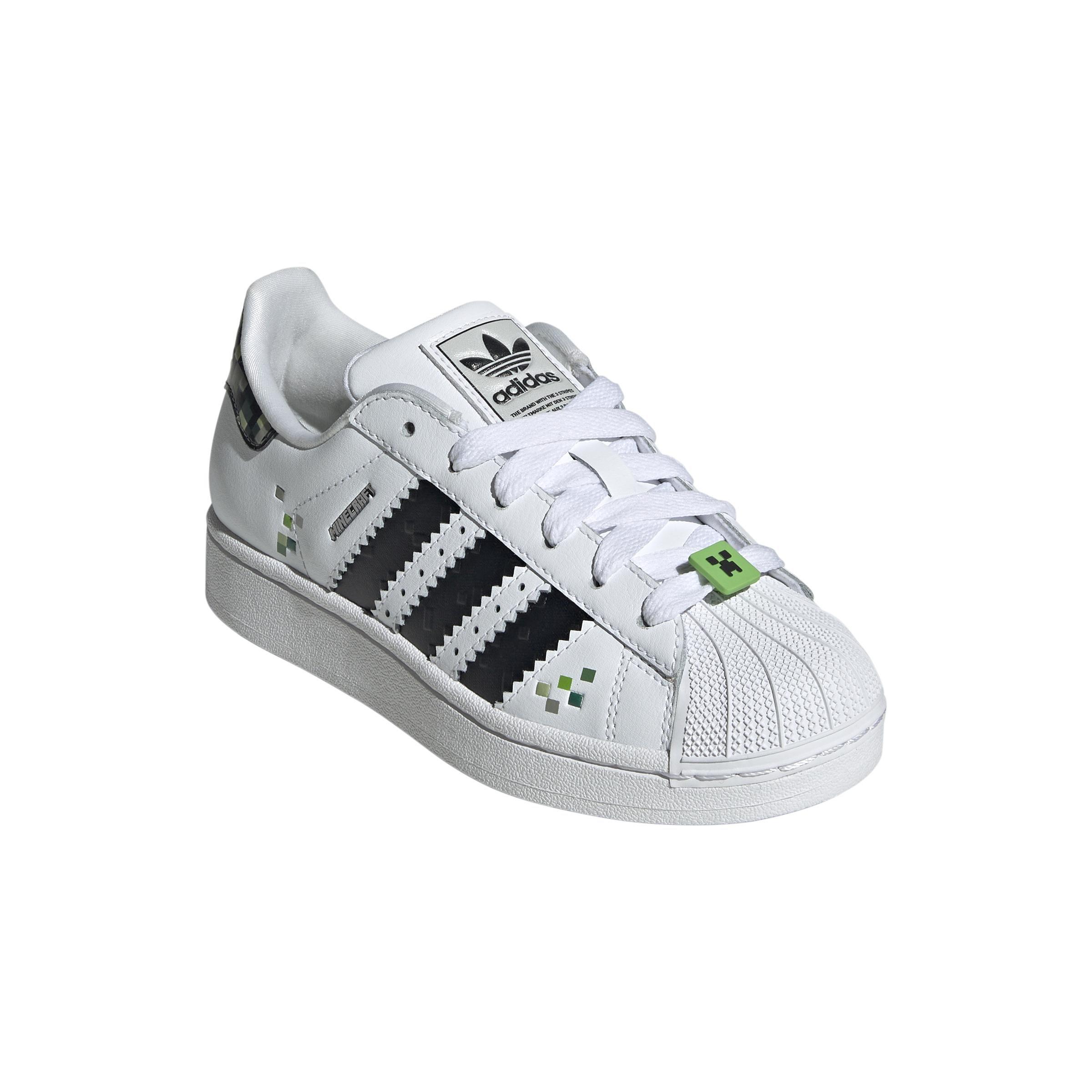 Kids Unisex Superstar Ii X Minecraft Shoes, White, A901_ONE, large image number 4