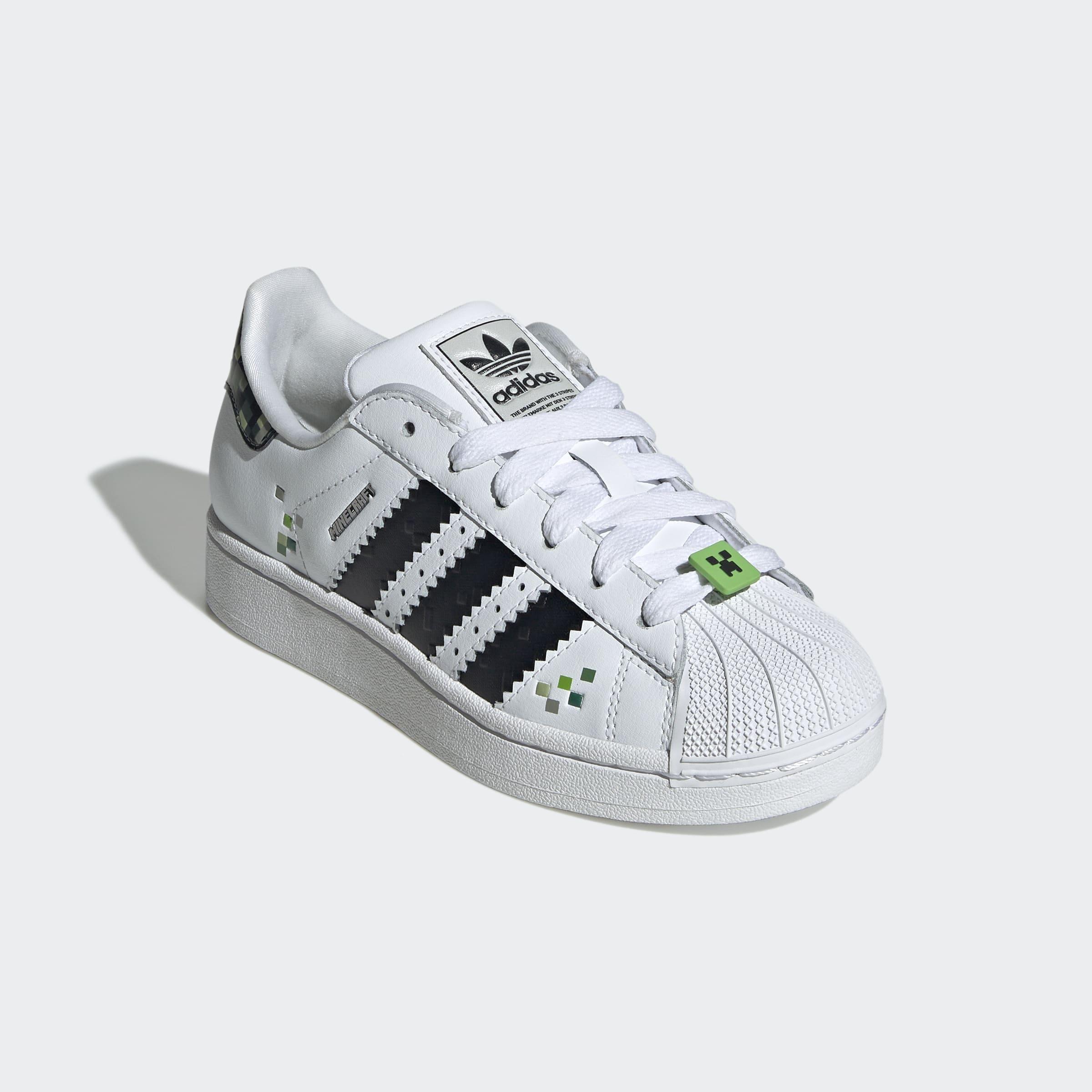 Kids Unisex Superstar Ii X Minecraft Shoes, White, A901_ONE, large image number 5