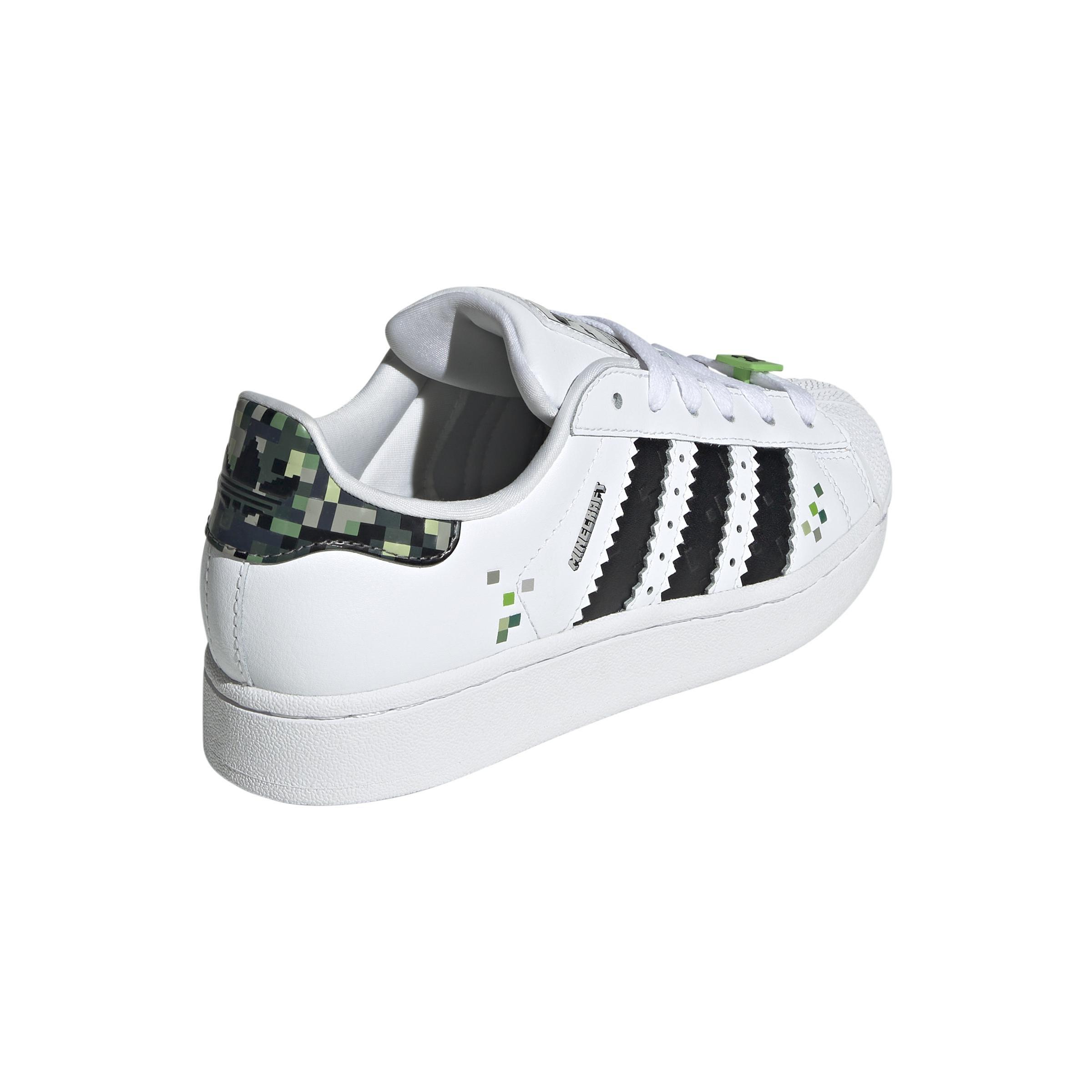 Kids Unisex Superstar Ii X Minecraft Shoes, White, A901_ONE, large image number 6